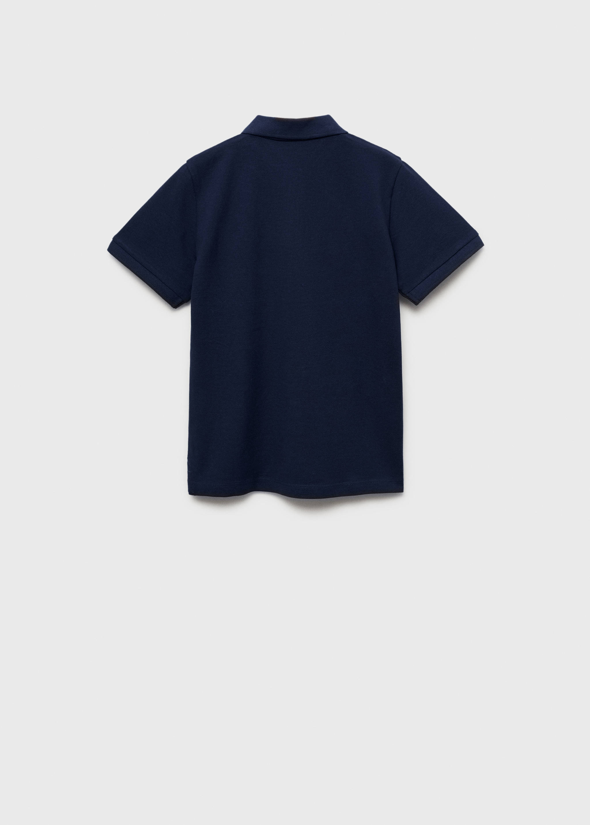 Short-sleeved cotton polo shirt - Reverse of the article