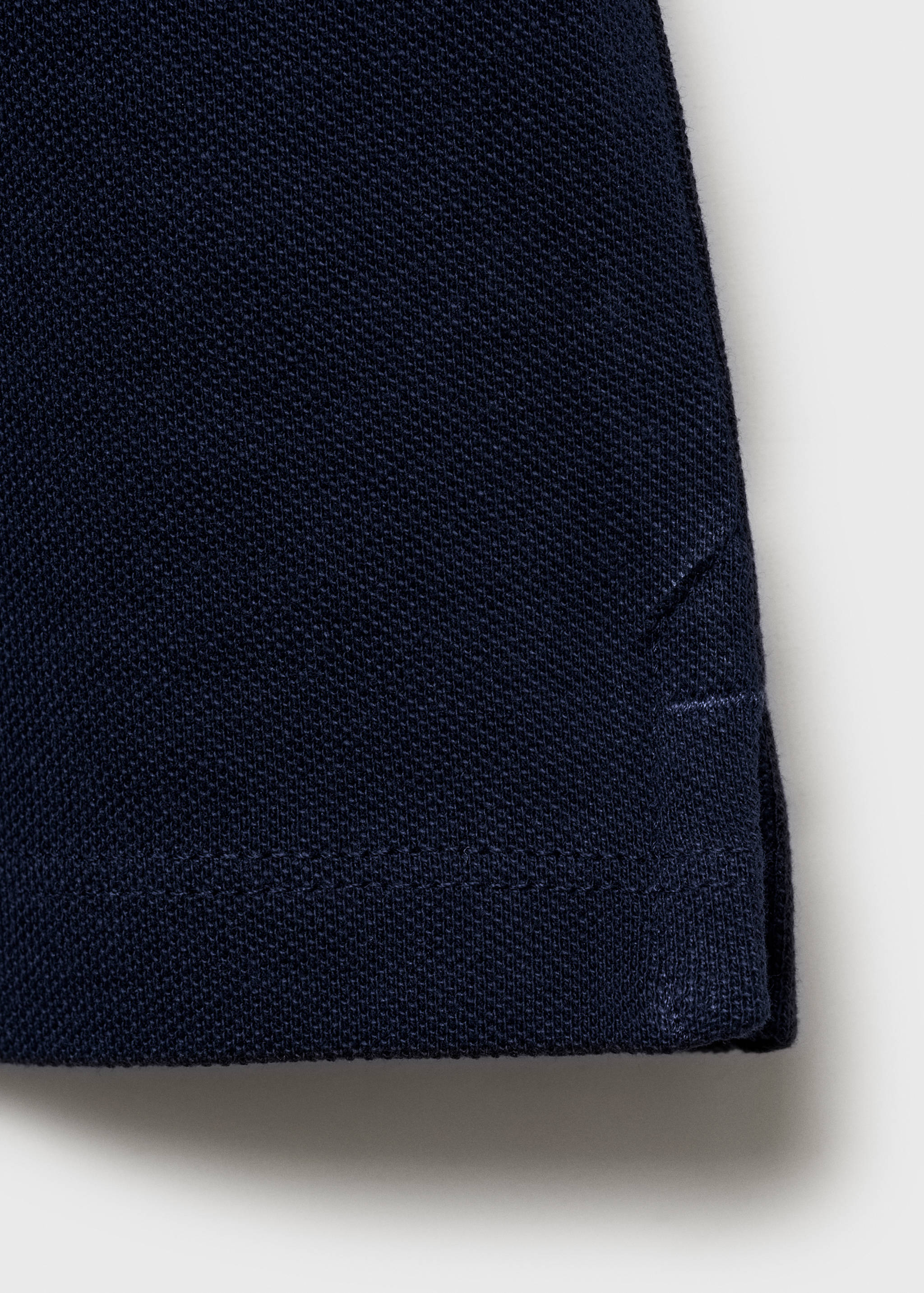 Short-sleeved cotton polo shirt - Details of the article 0