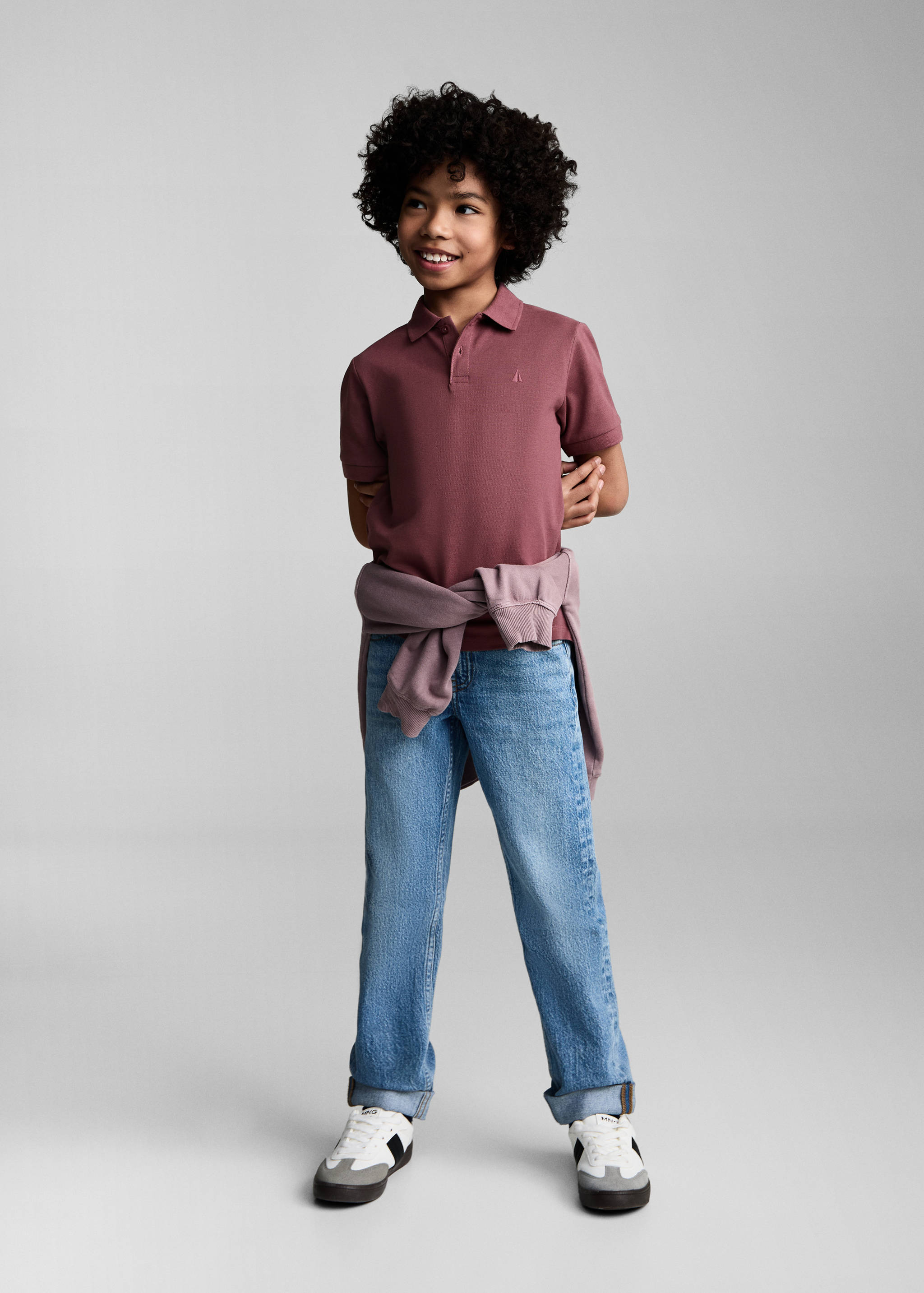 短袖棉质Polo领衬衫 - null