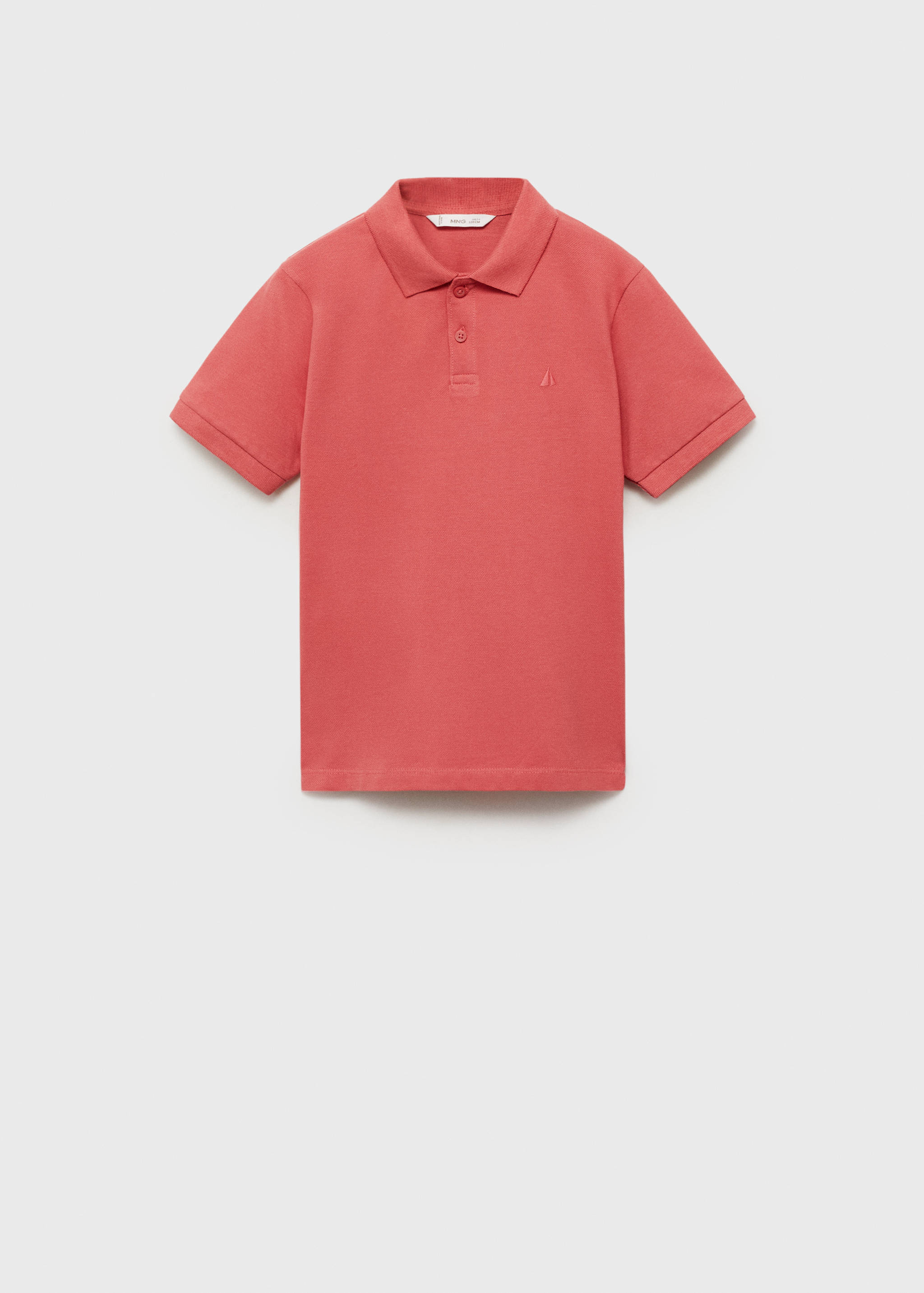 Short-sleeved cotton polo shirt - Article without model