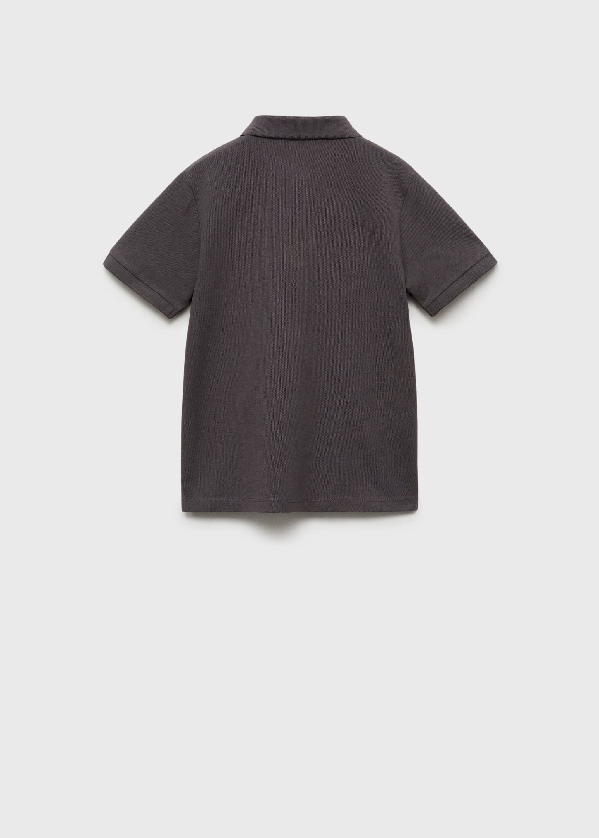 Short-sleeved cotton polo shirt - Reverse of the article