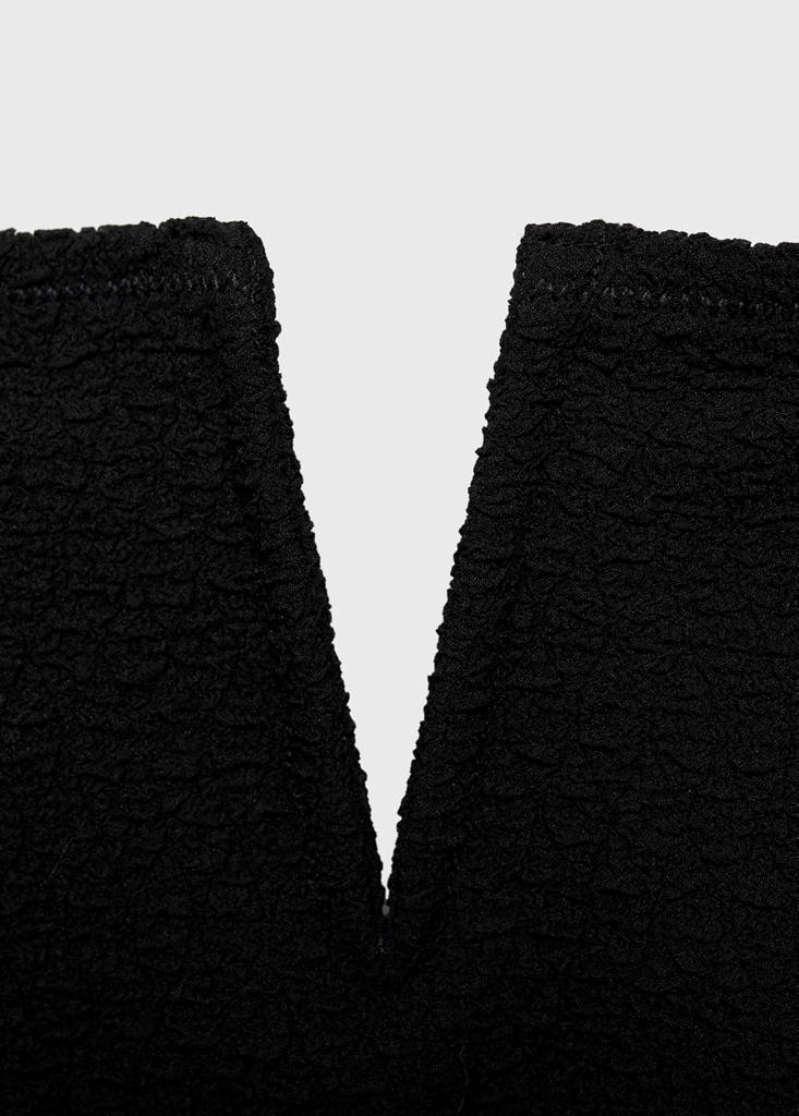 Swimsuit with slit neckline — Black