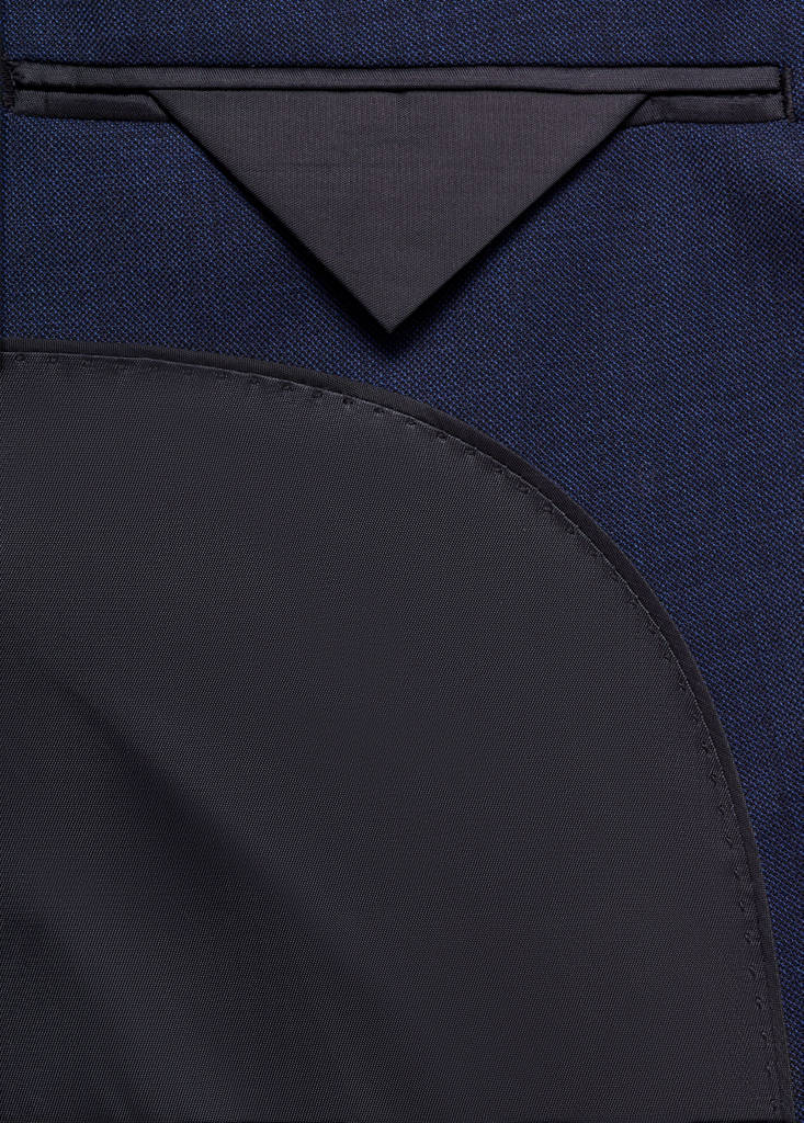 Turin 100% virgin wool suit jacket — Ink Blue