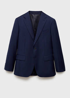 Turin 100% virgin wool suit jacket — Ink Blue 6
