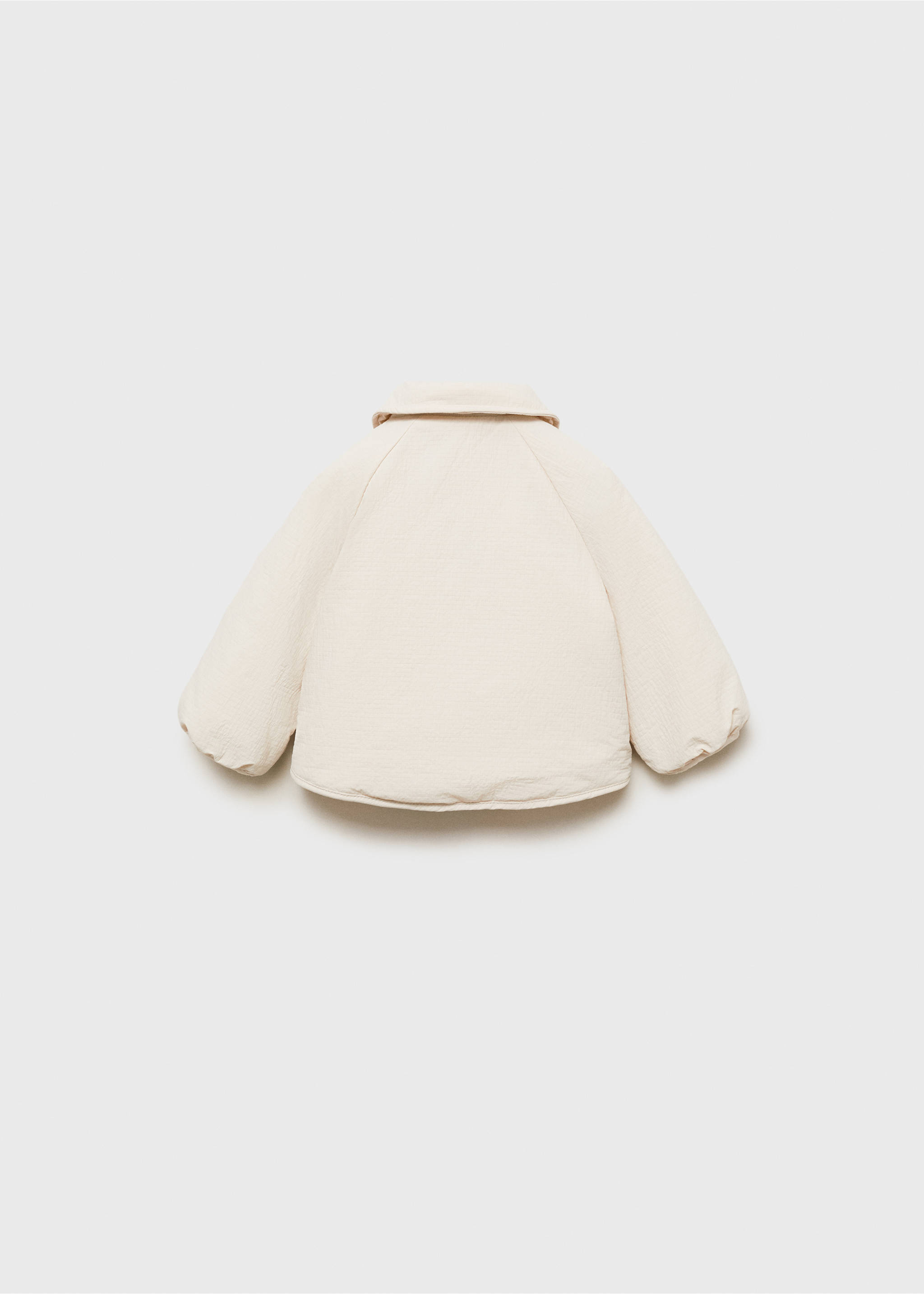 Quilted baby-collar coat - Reverse of the article, Off White. Ref: 87094397-00.