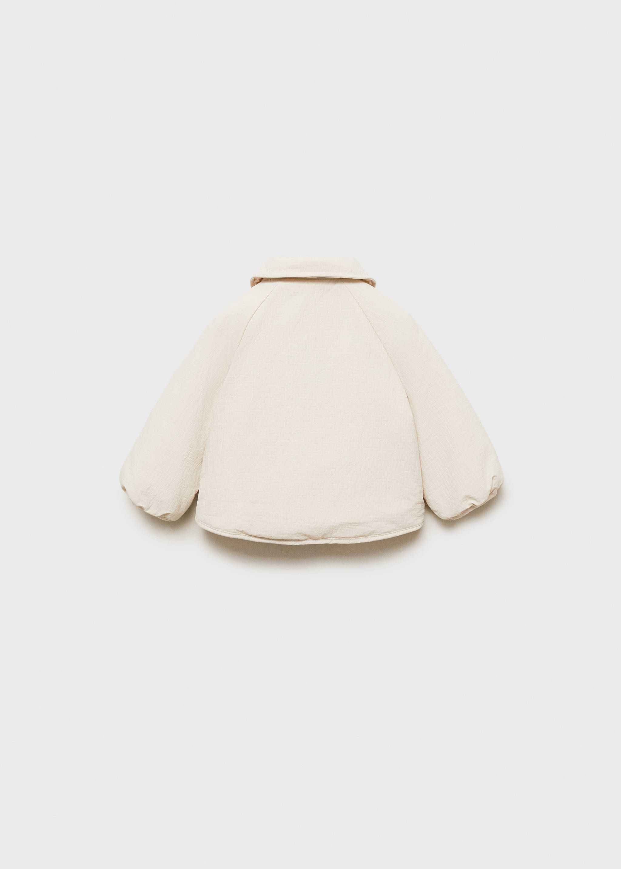 Quilted baby-collar coat - Reverse of the article