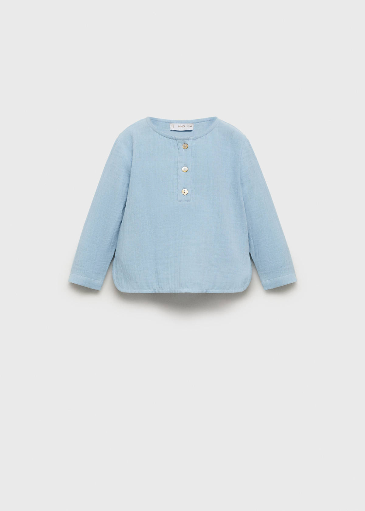 Cotton bambula shirt — Sky Blue