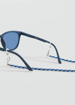 Sunglasses braided chain — Blue 2