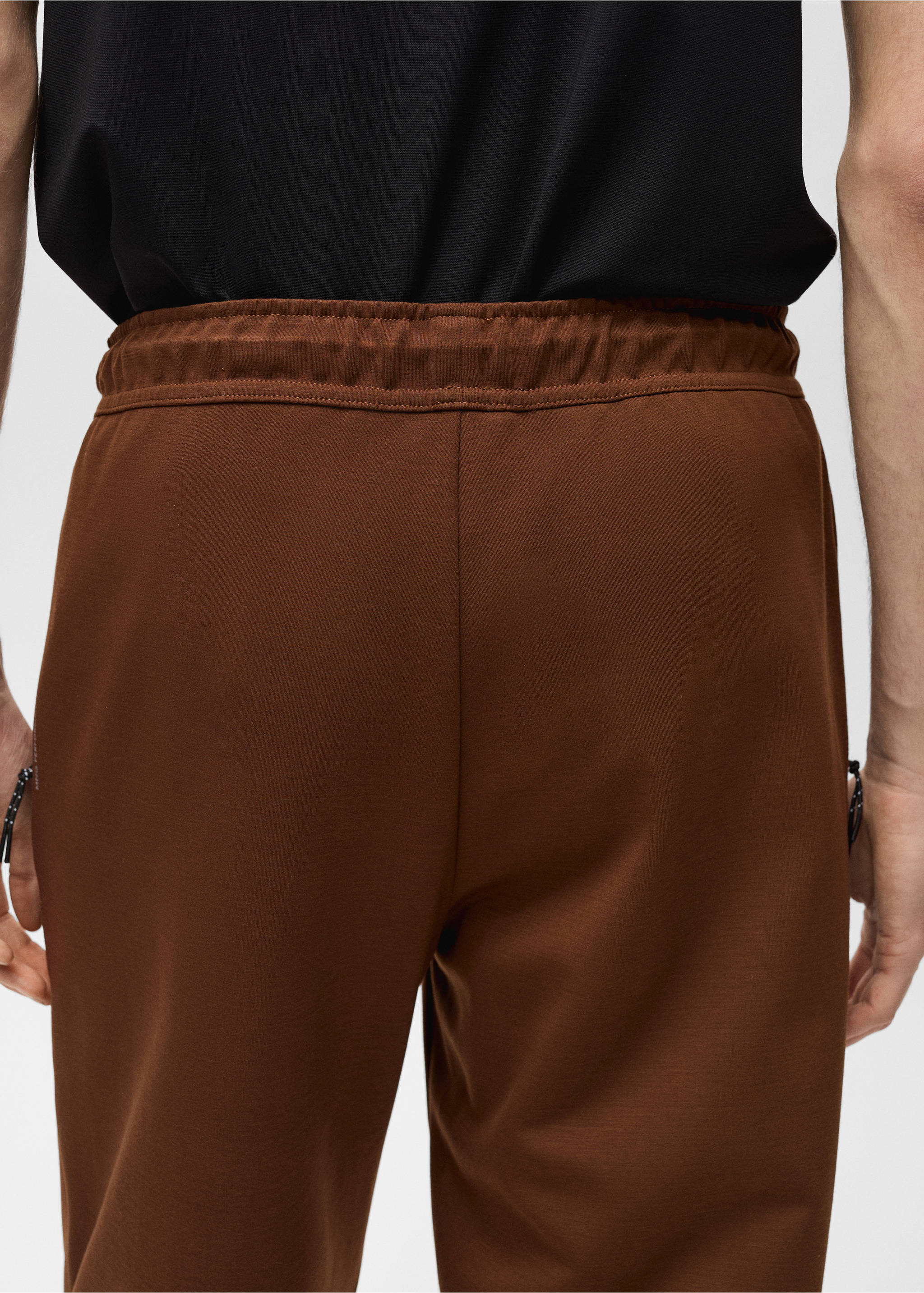 Elastik belli COOLMAX® jogger pantolon - Ürün detayı 3, Yanık Turuncu. Ref: 87094405-00.
