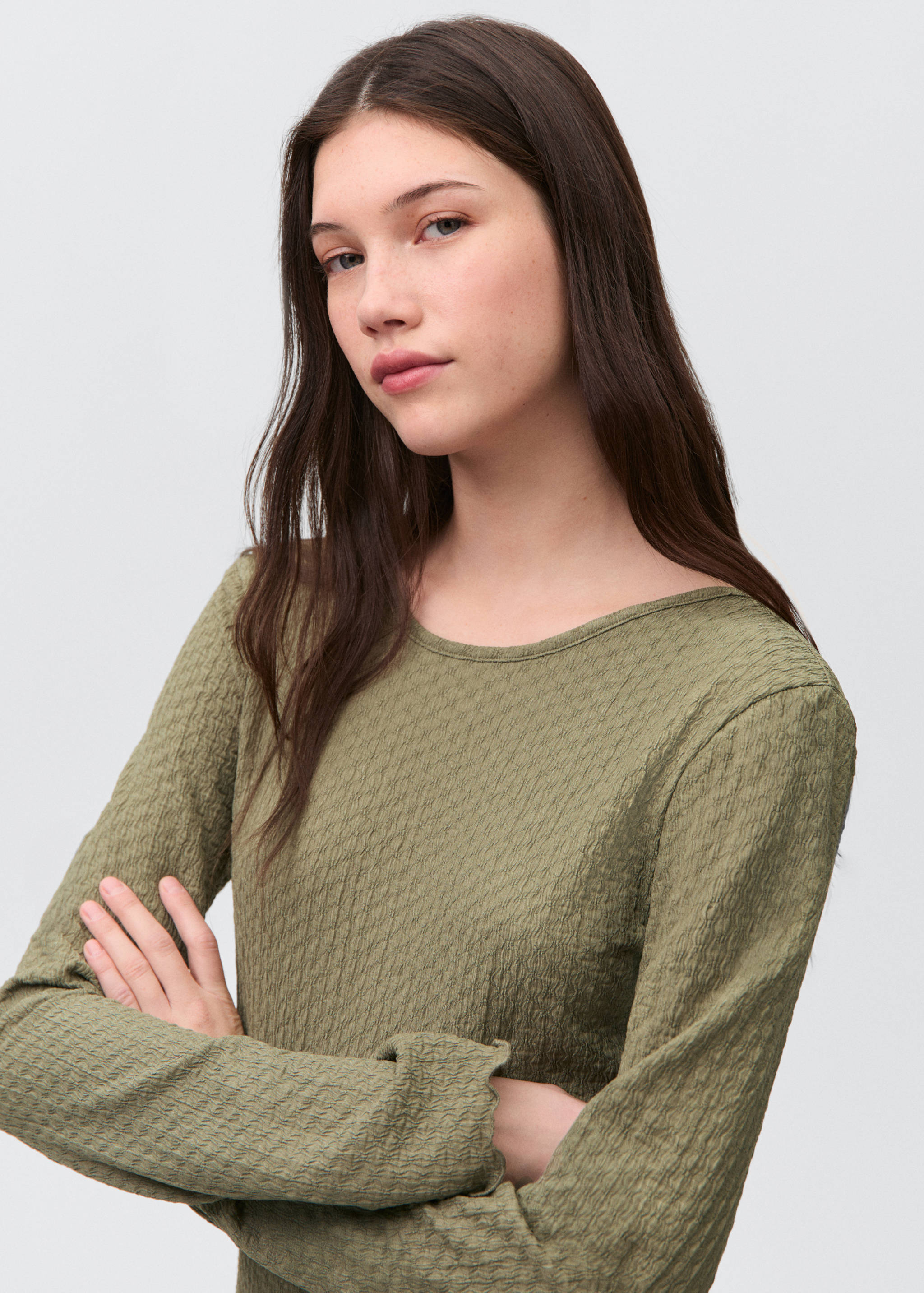 Long textured dress - Details of the article 1