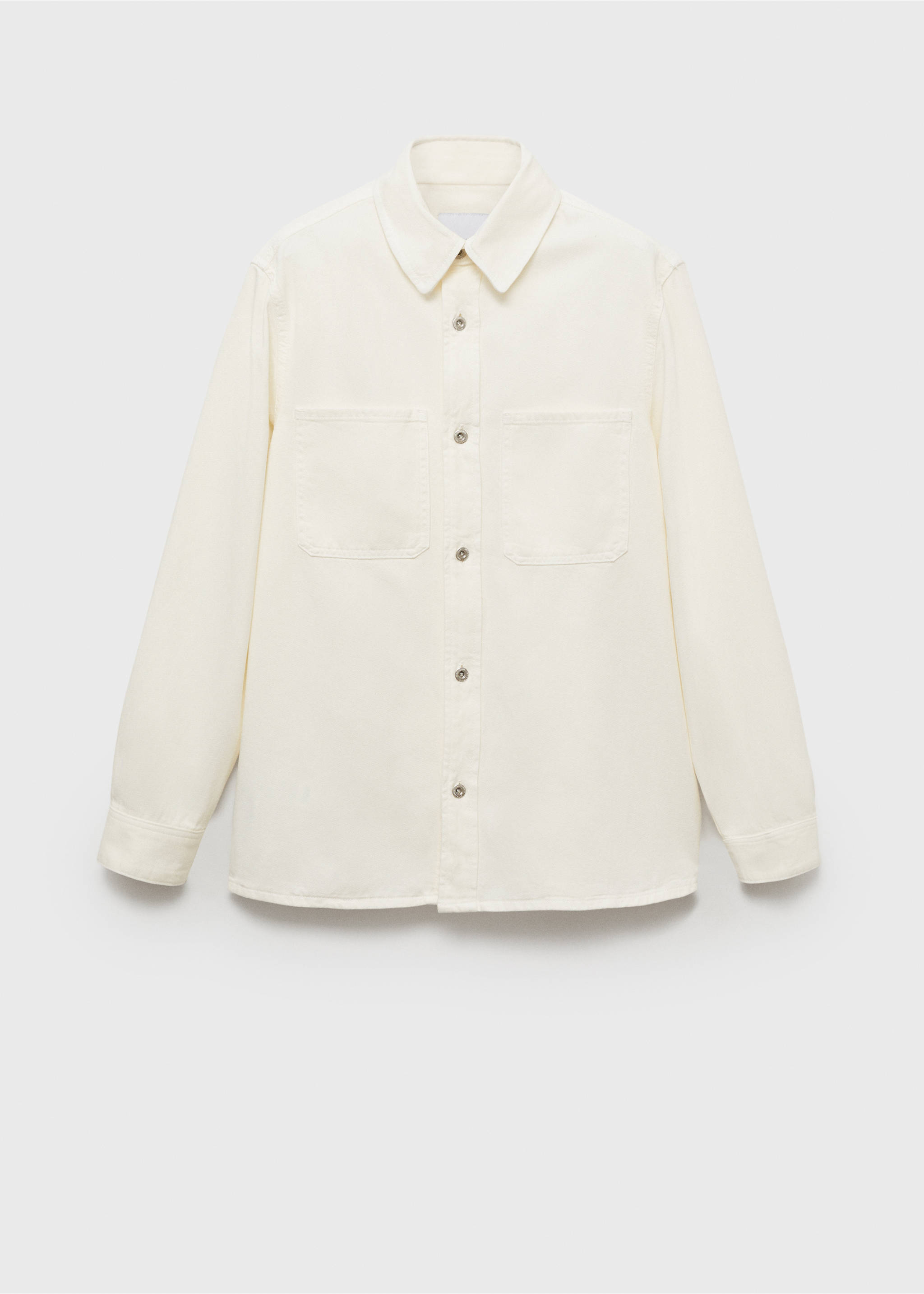 Regular-fit cotton lyocell overshirt - Article without model, Off White. Ref: 87094408-00.