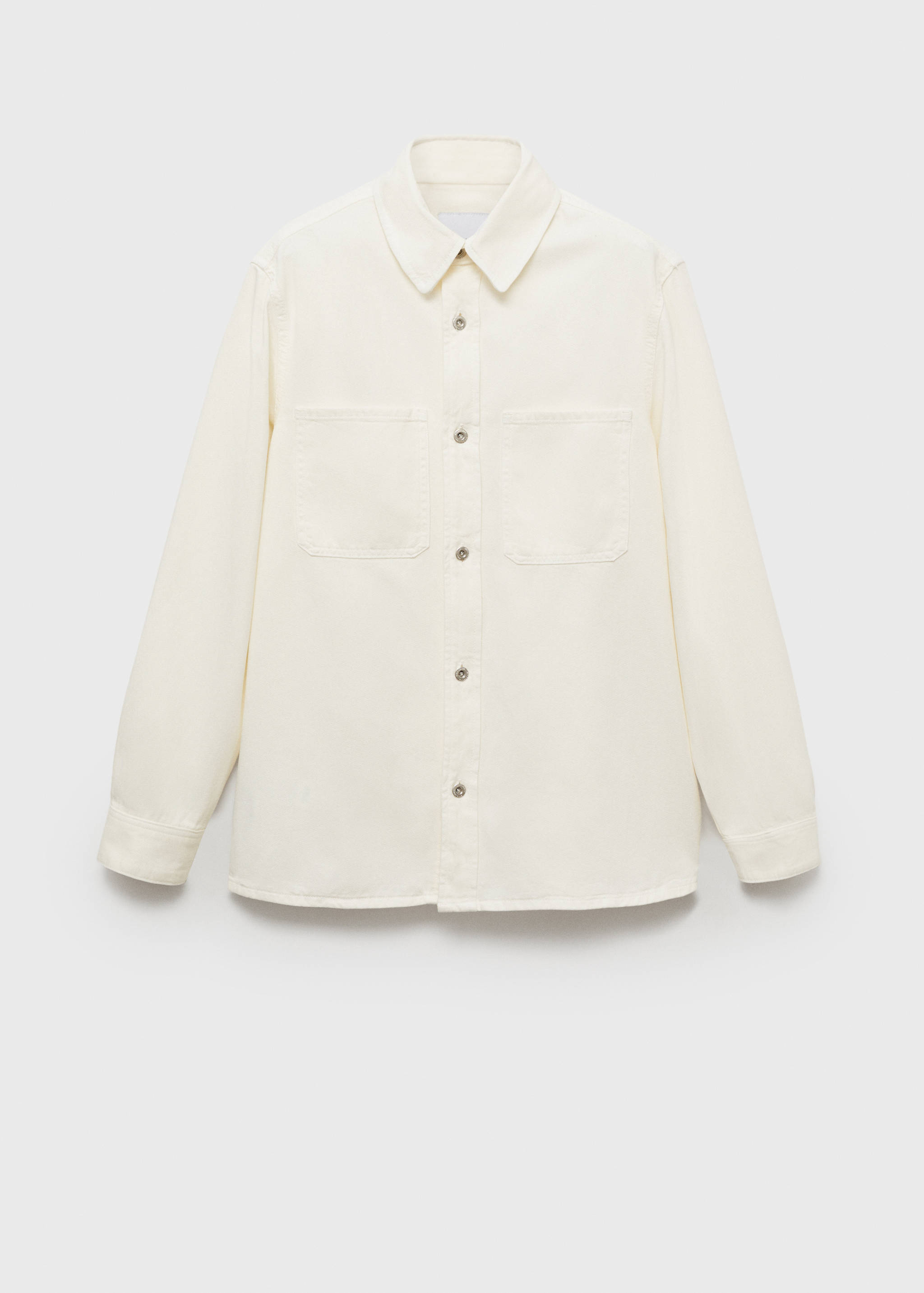 Regular-fit cotton lyocell overshirt - Article without model