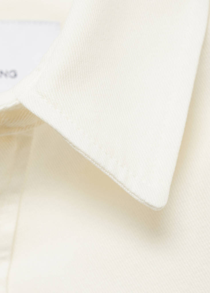 Regular-fit cotton lyocell overshirt — Off White