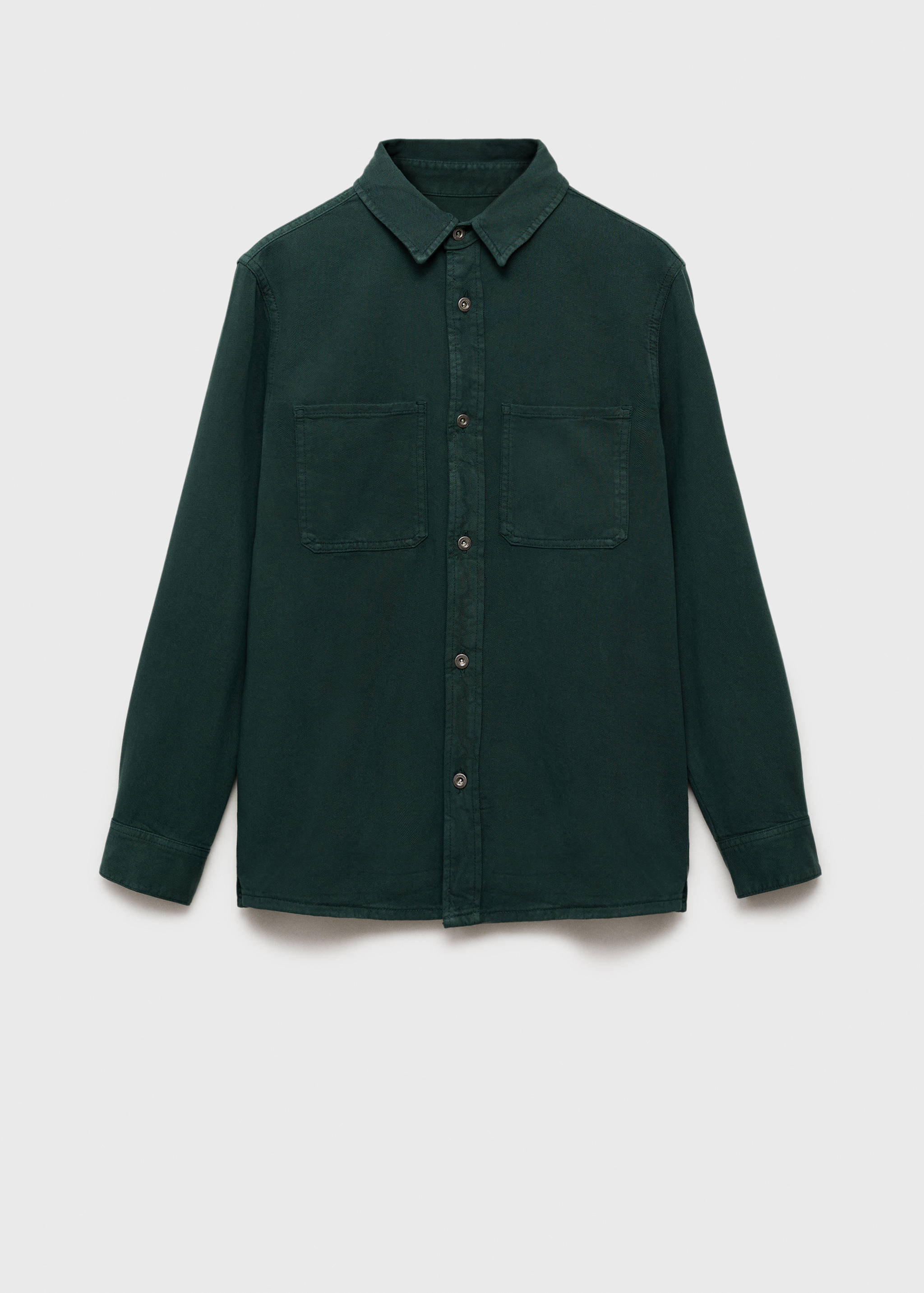 Regular-fit cotton lyocell overshirt - Article without model