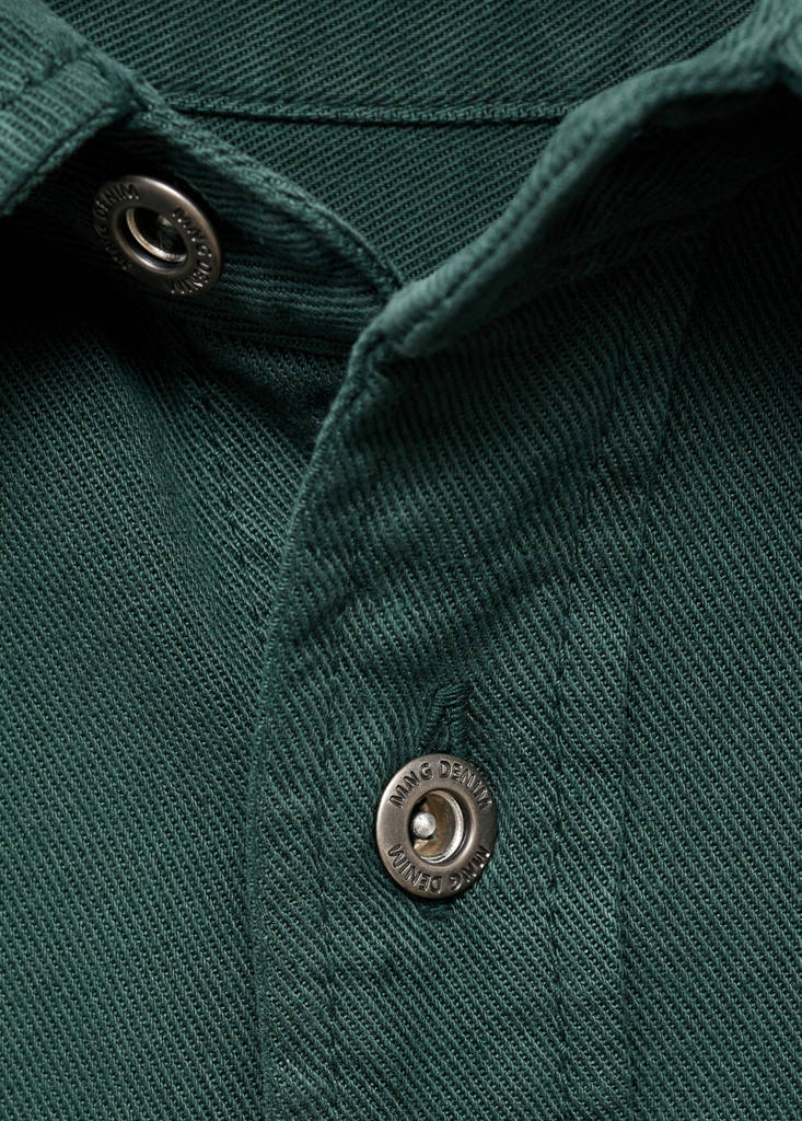 Regular-fit cotton lyocell overshirt — Dark Green