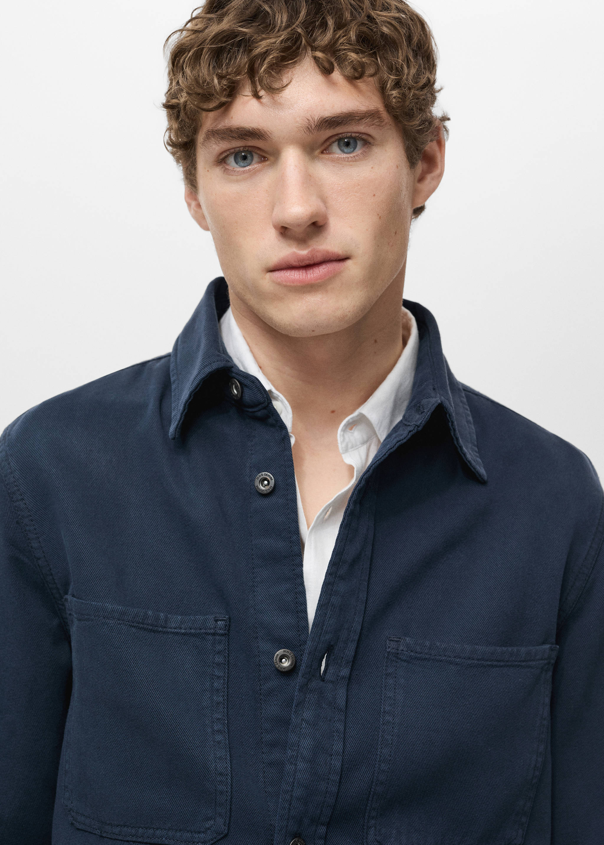 Regular-fit cotton lyocell overshirt - Details of the article 1