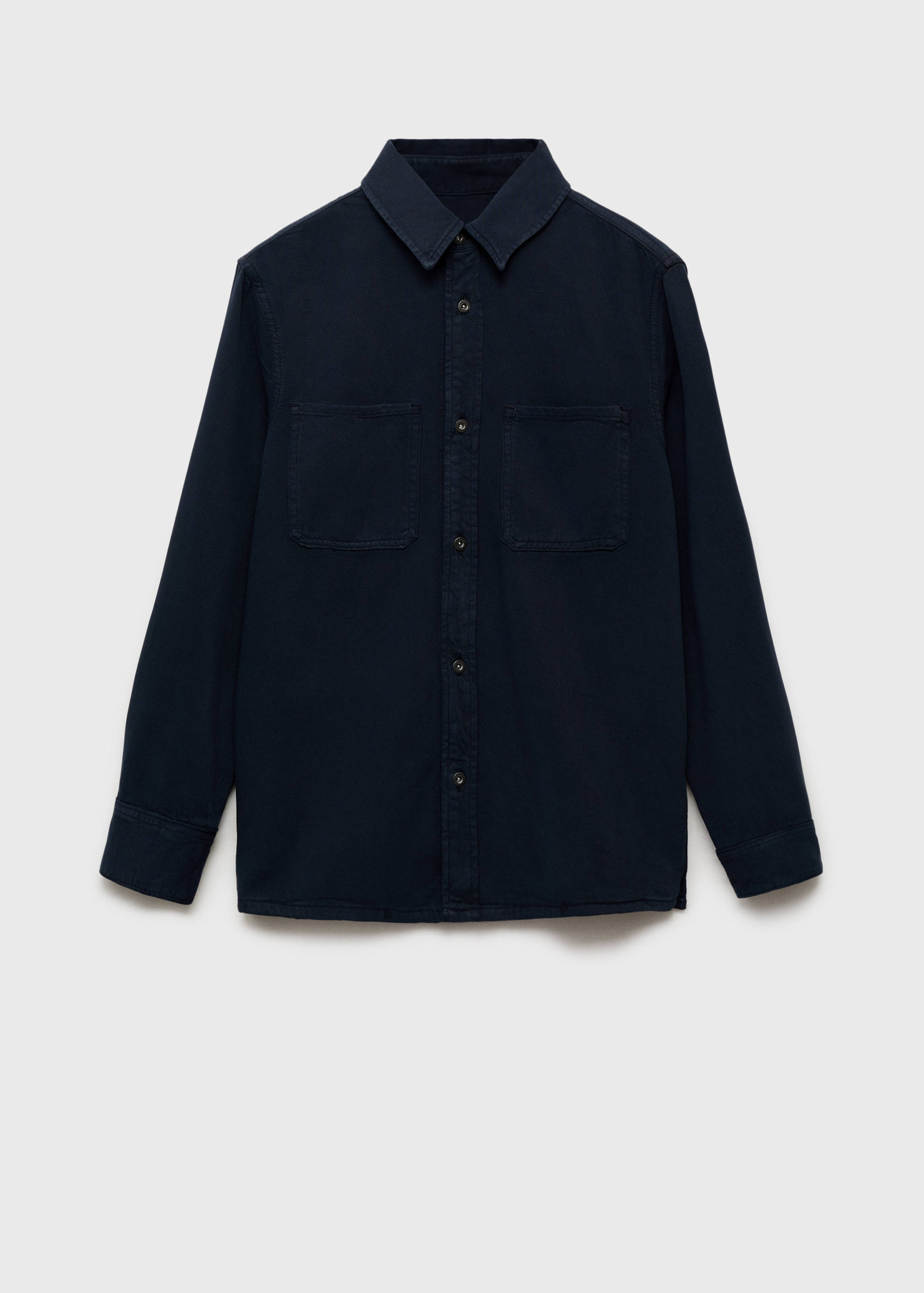 Regular-fit cotton lyocell overshirt - Article without model