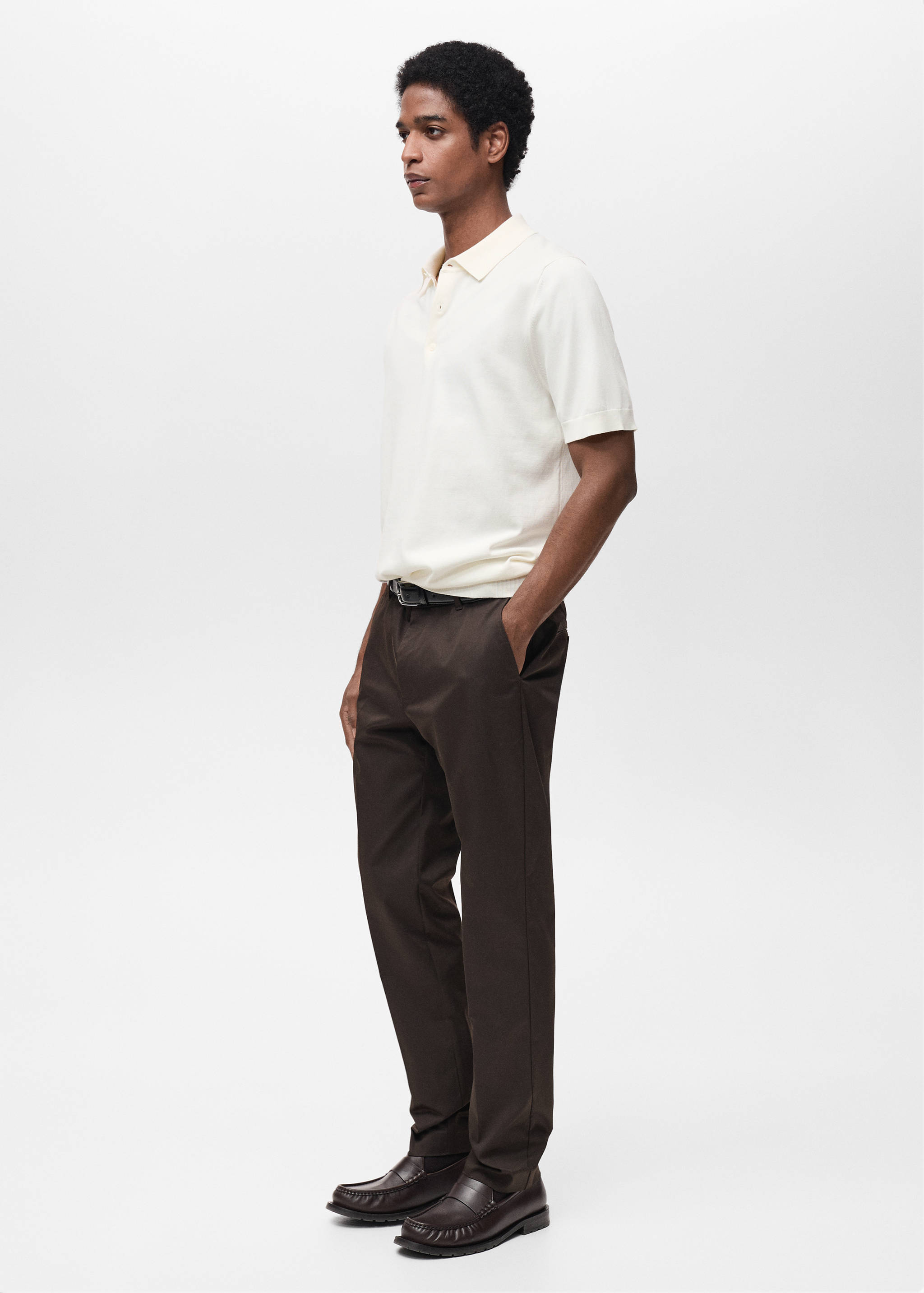 100% cotton fine-knit polo shirt - Details of the article 2