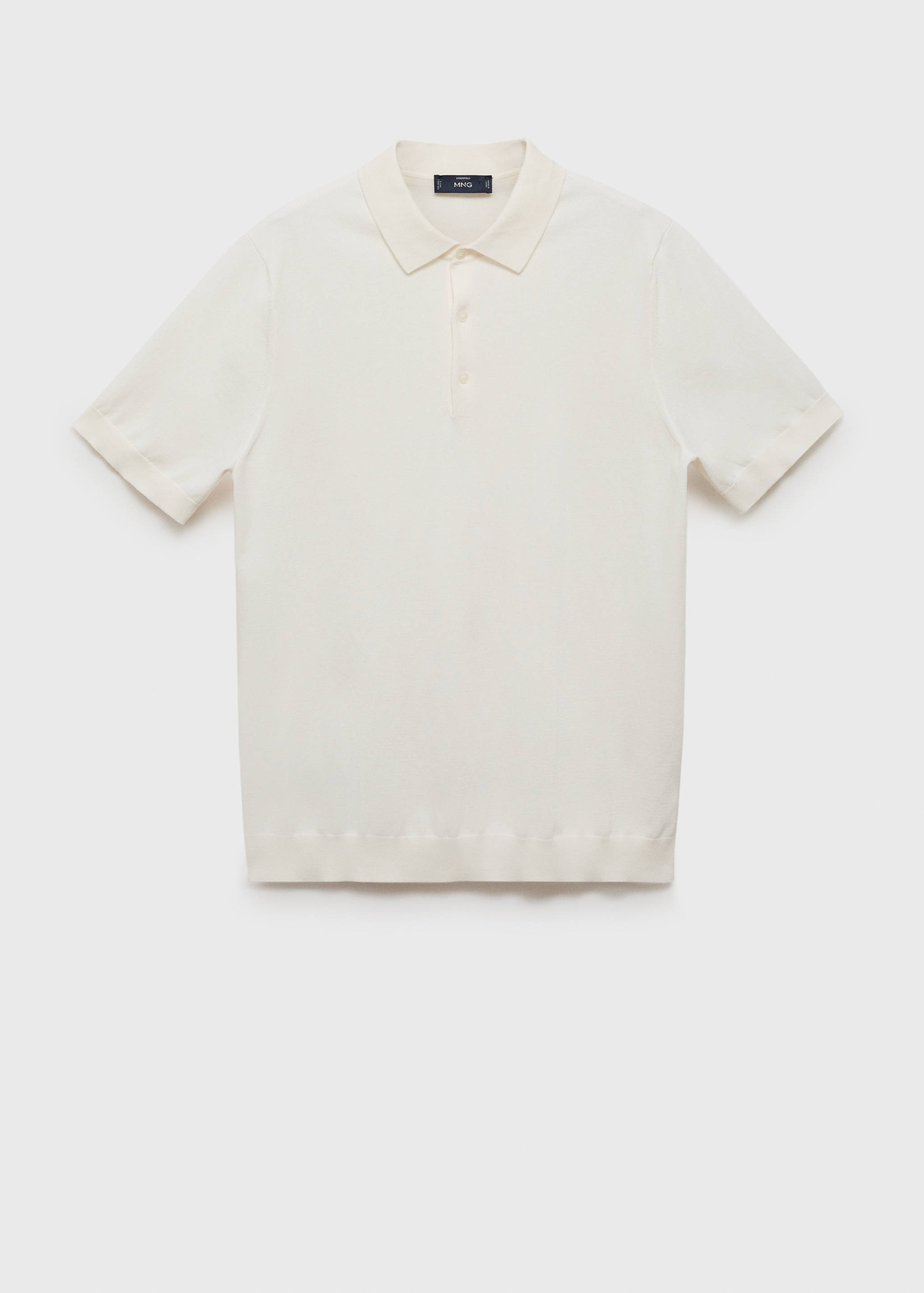 100% cotton fine-knit polo shirt - Article without model