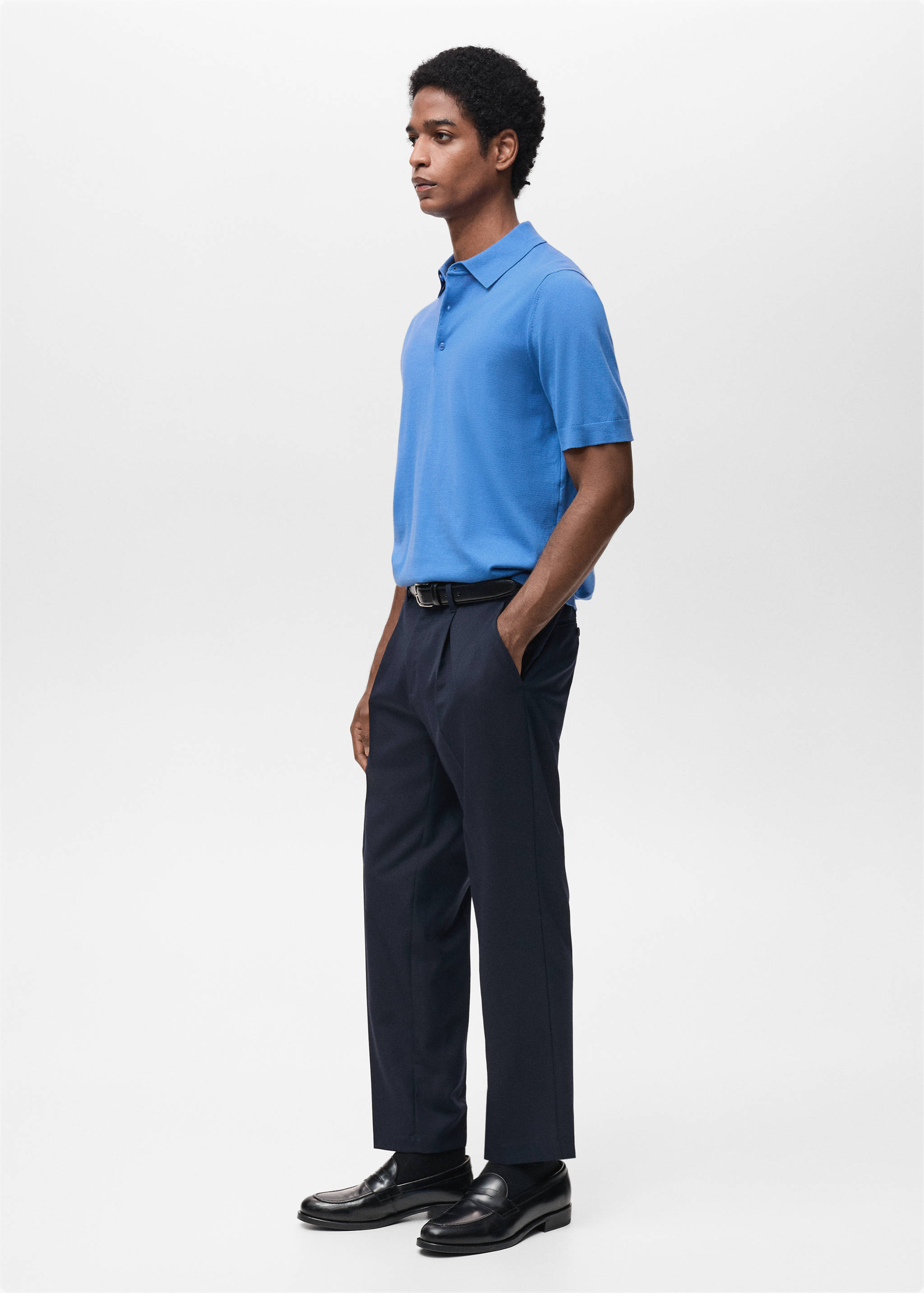 100% cotton fine-knit polo shirt - Details of the article 2