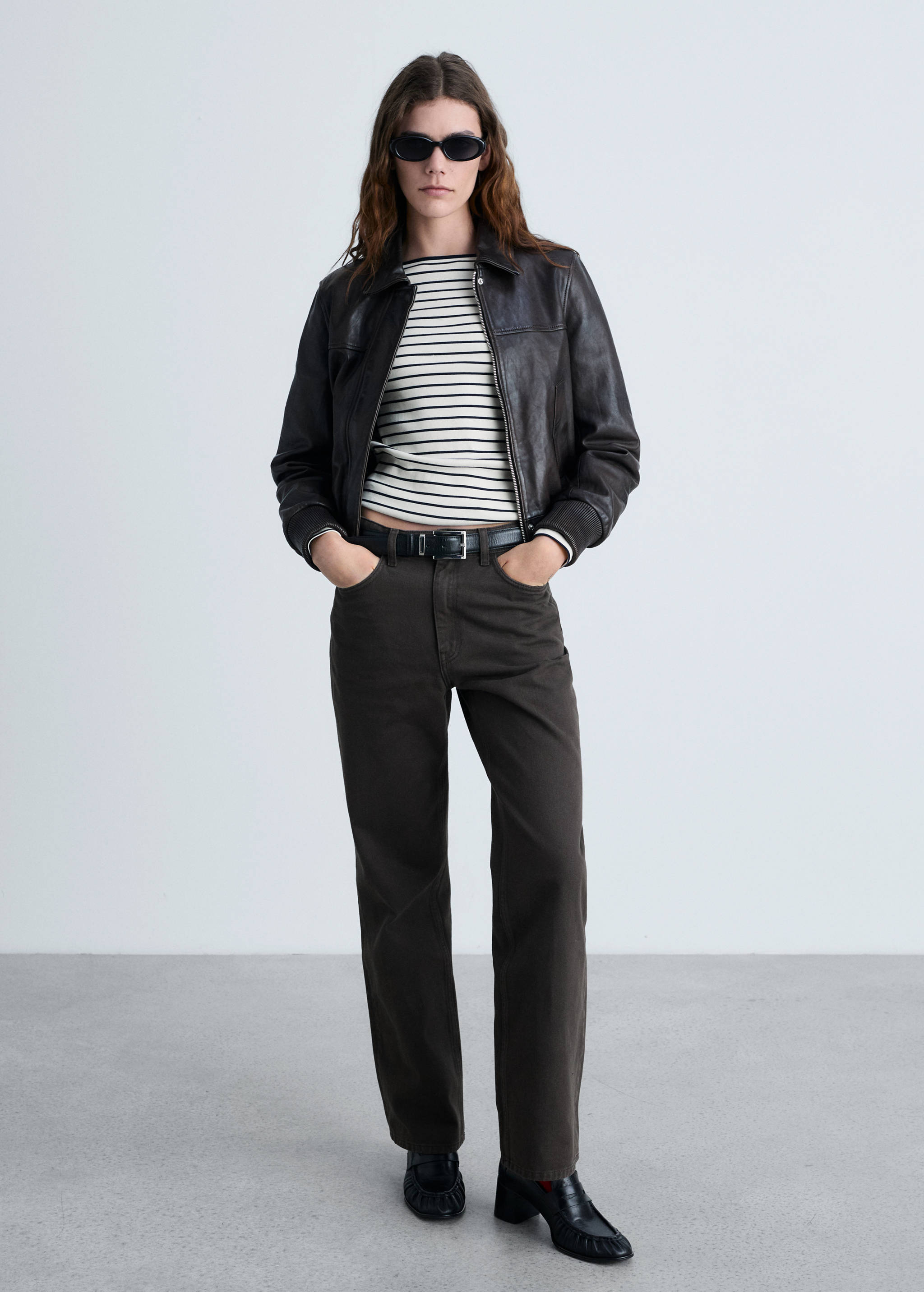 Striped boat-neck t-shirt - General plane