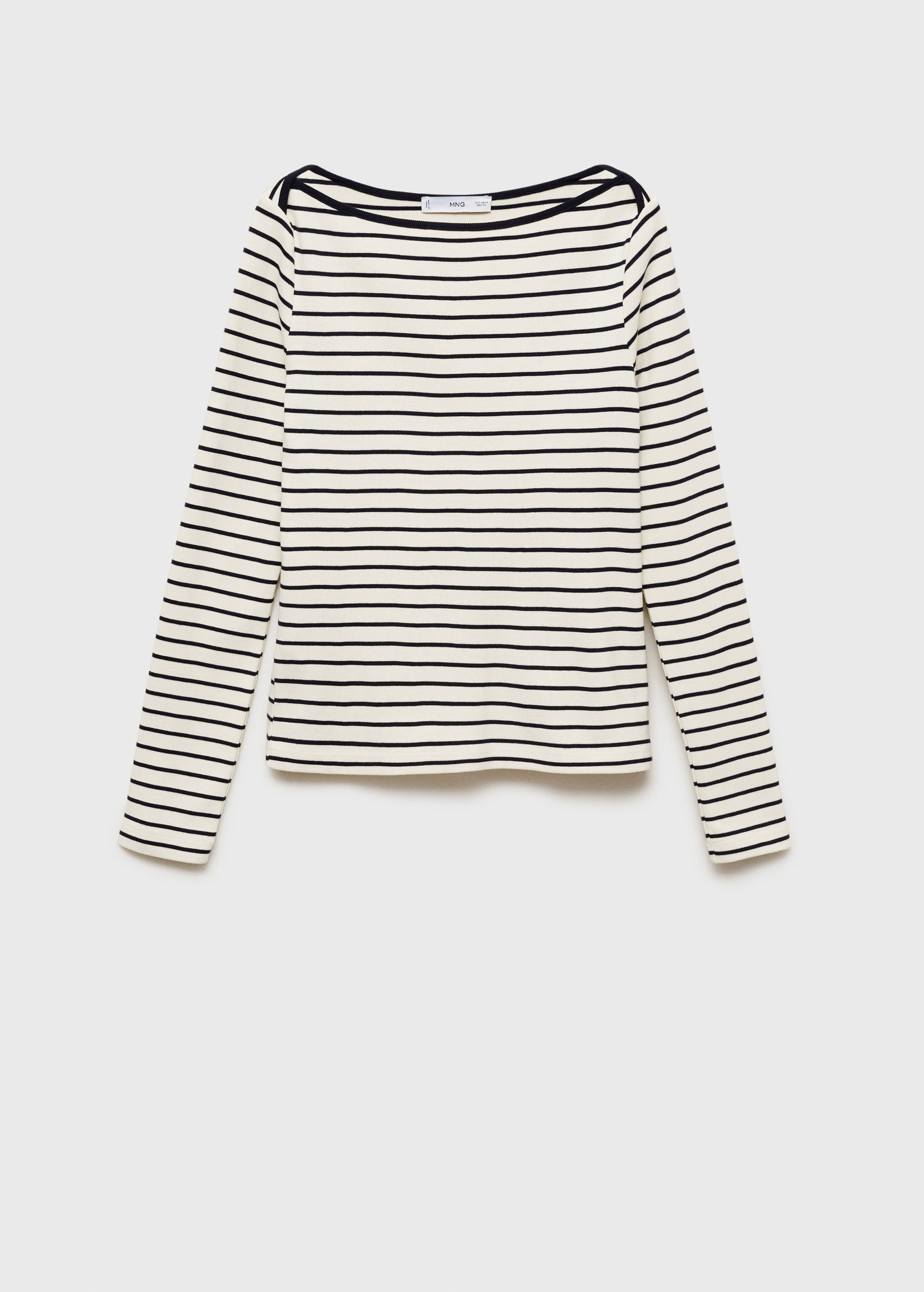 Striped boat-neck t-shirt - Article without model