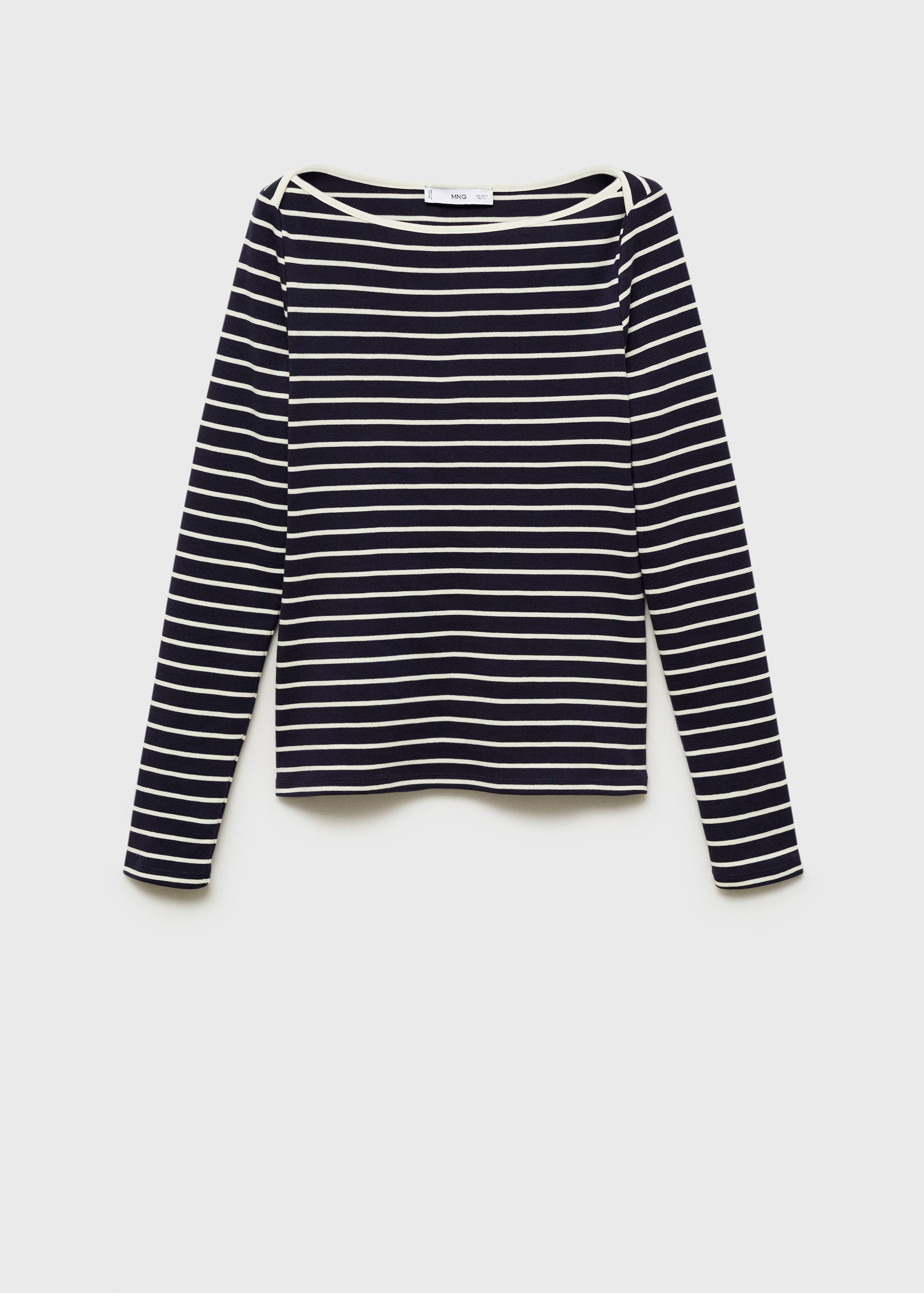 Striped boat-neck t-shirt - Article without model