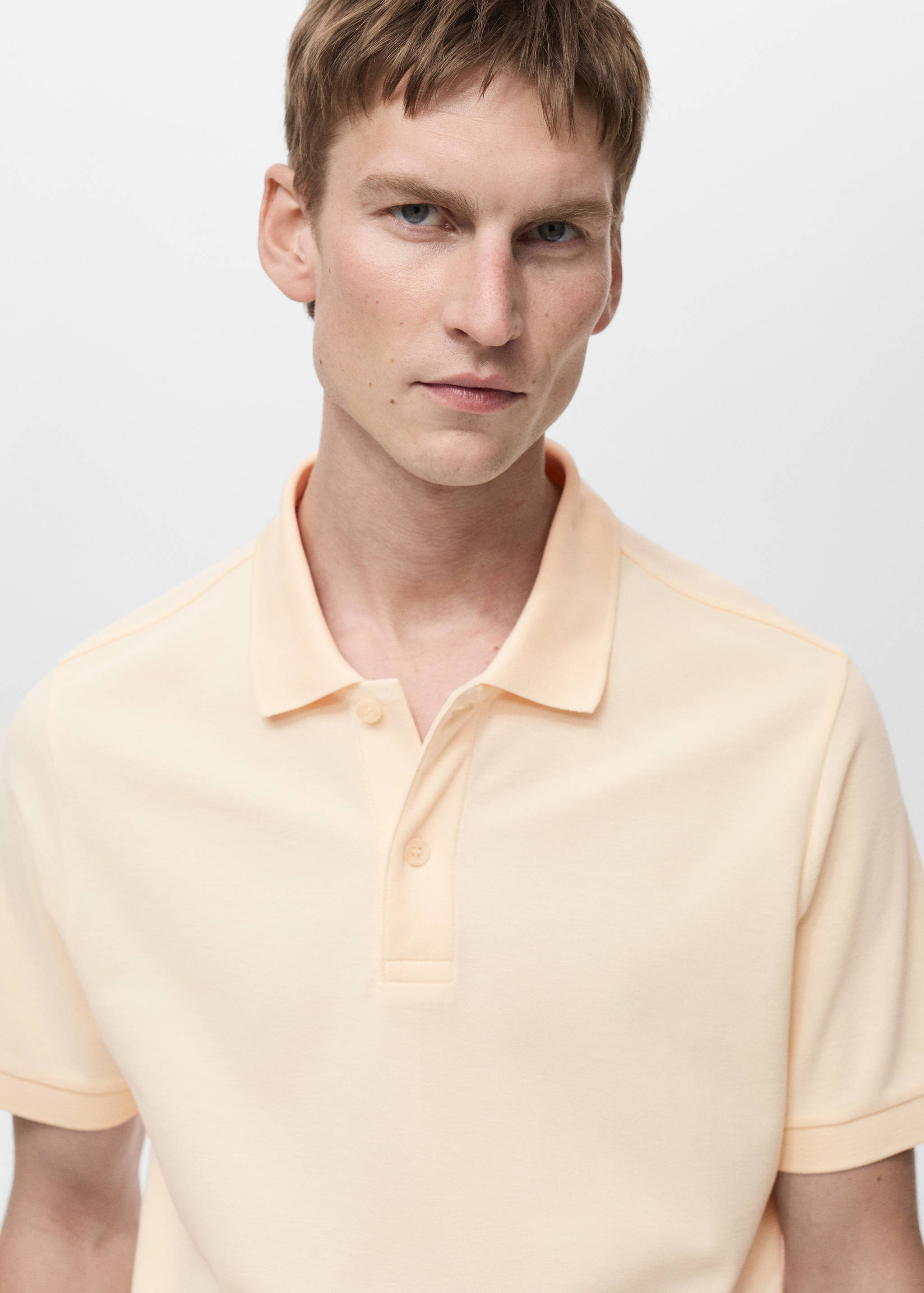 Regular-fit cotton piqué polo shirt - Details of the article 1