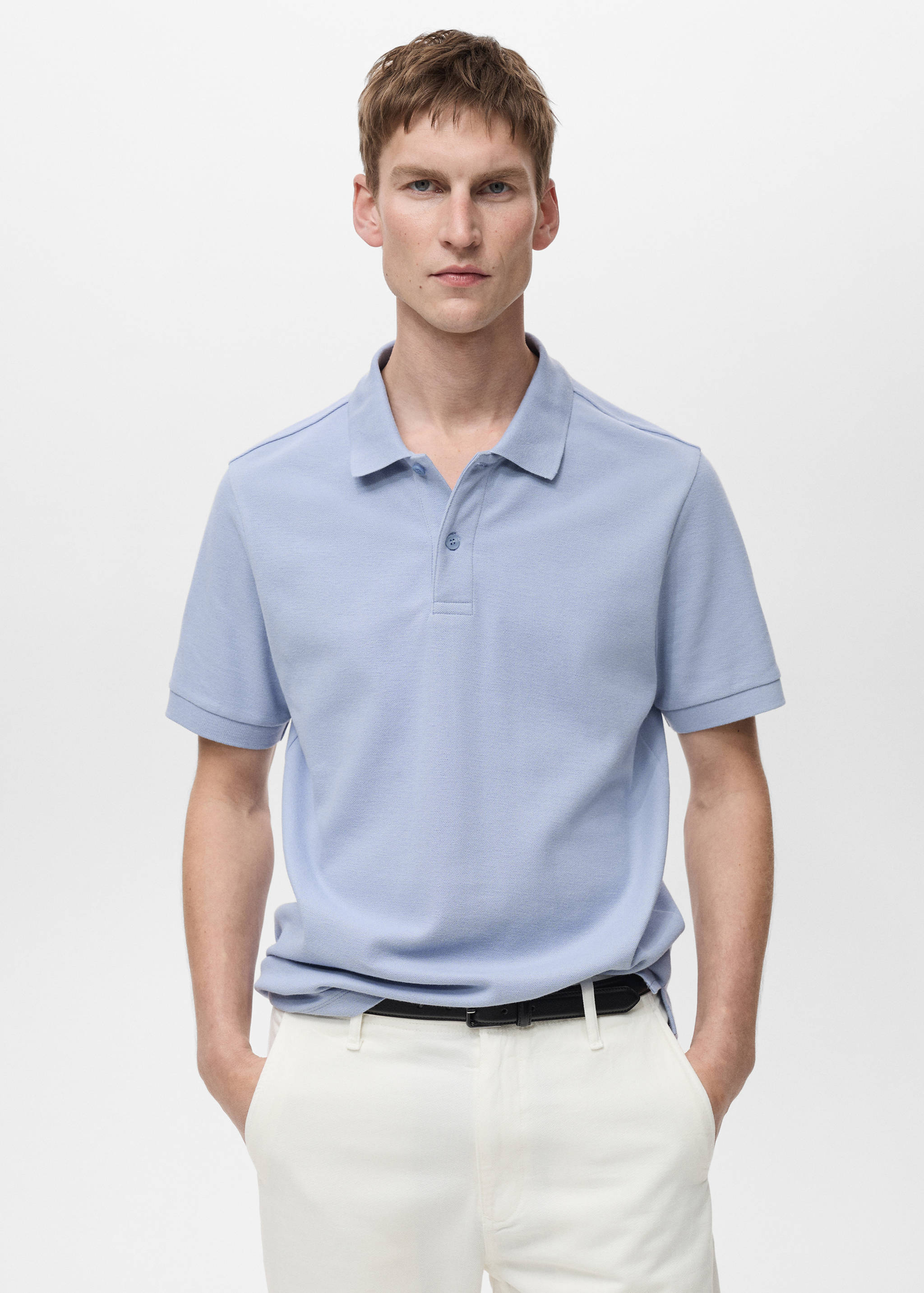 Polo regular-fit piqué coton - Plan moyen