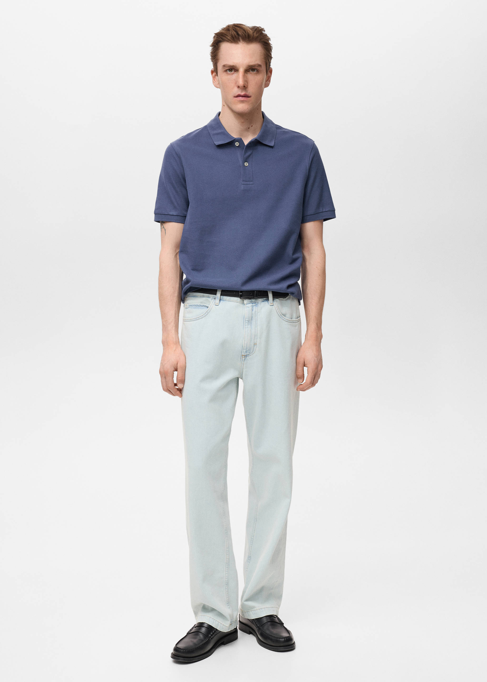 Polo regular-fit piqué coton - Plan général