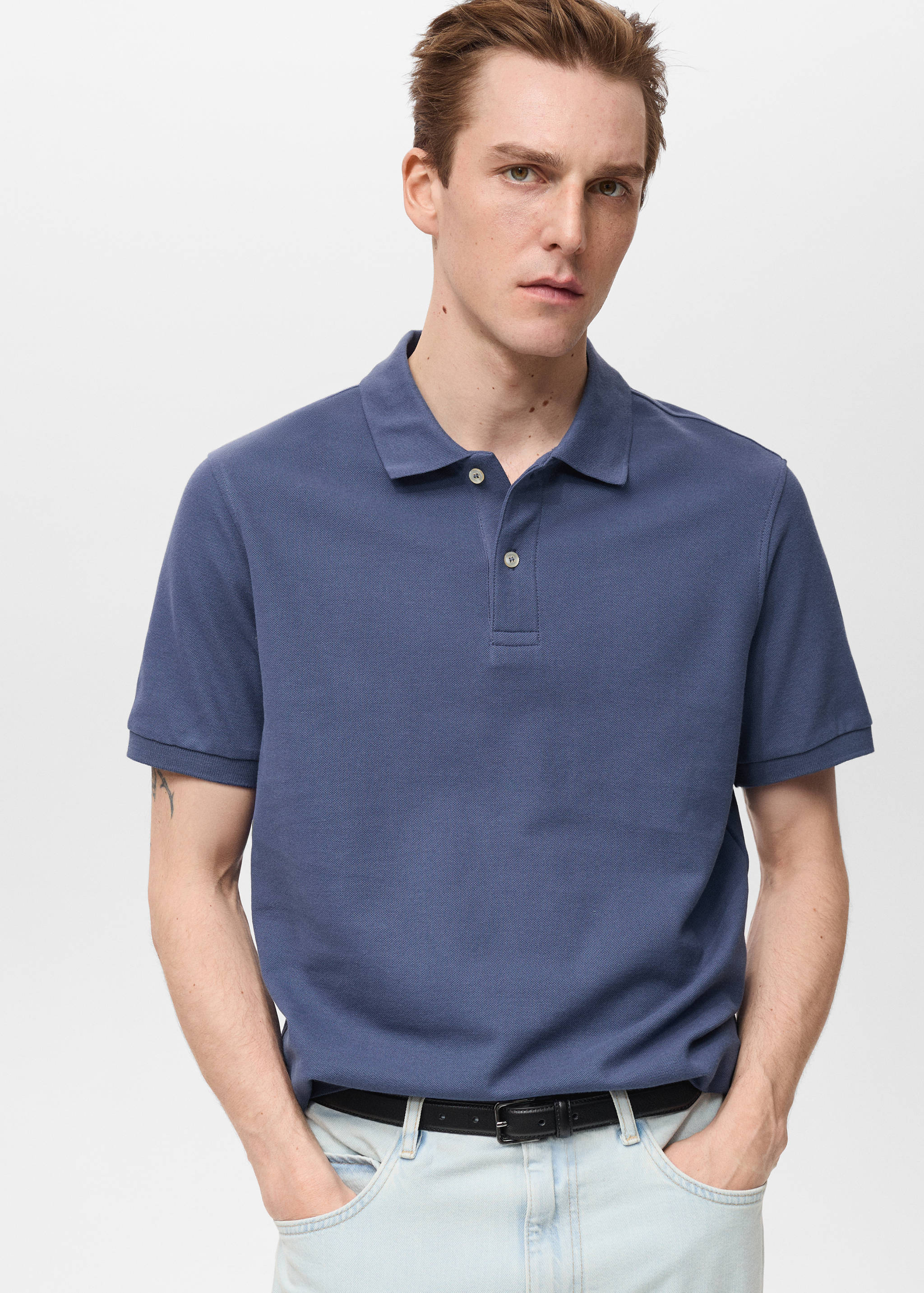 Polo regular-fit piqué coton - Plan moyen