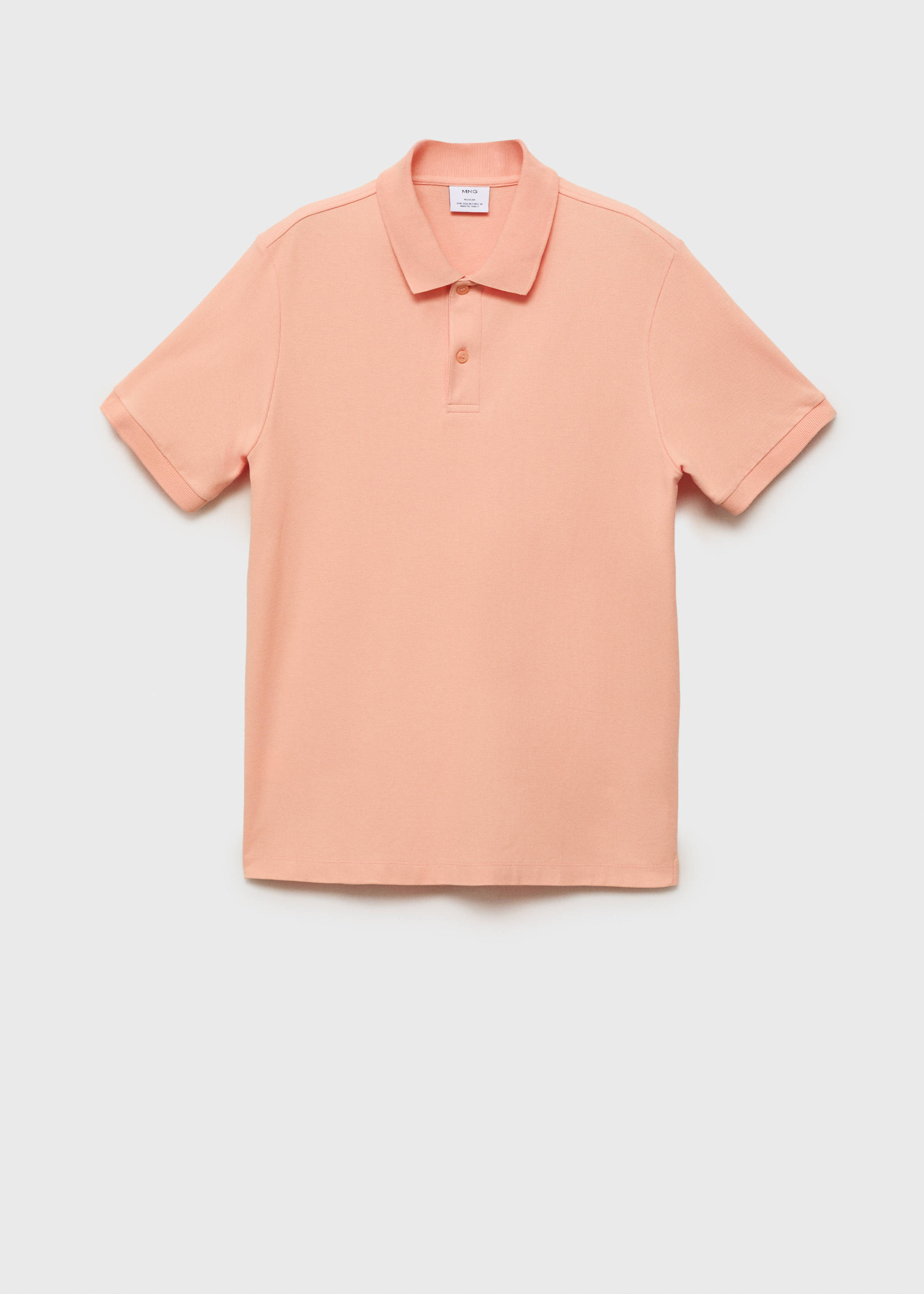 Regular-fit cotton piqué polo shirt - Article without model