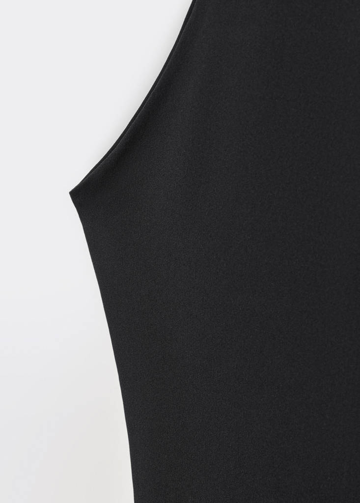 Open-back halter bodysuit — Black