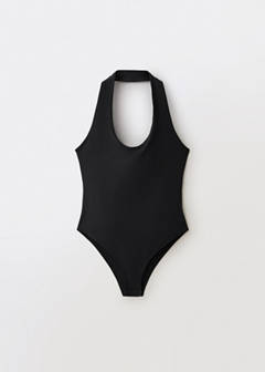 Open-back halter bodysuit — Black 5