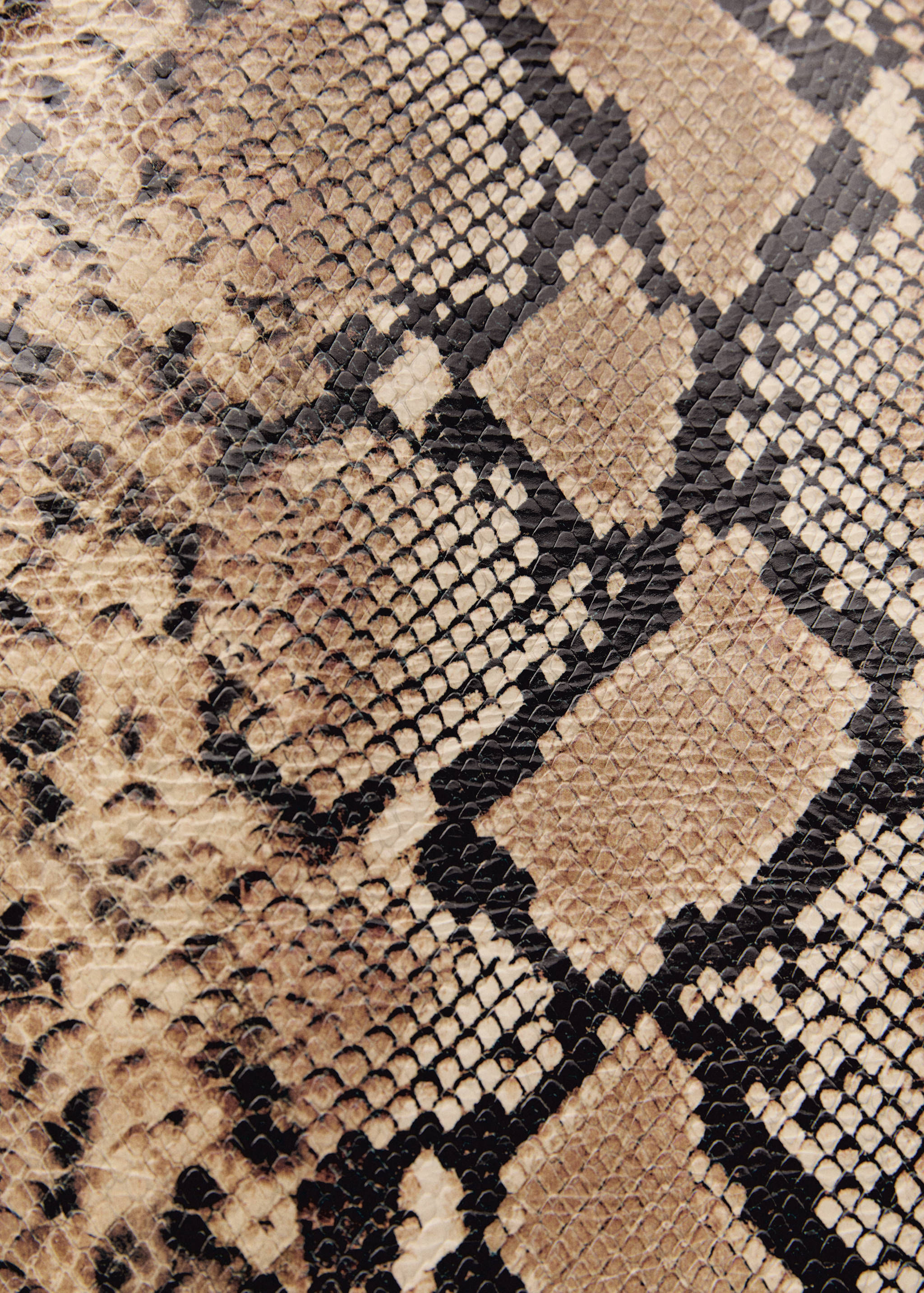 Animal-print leather bag with metal handle - Details of the article 3
