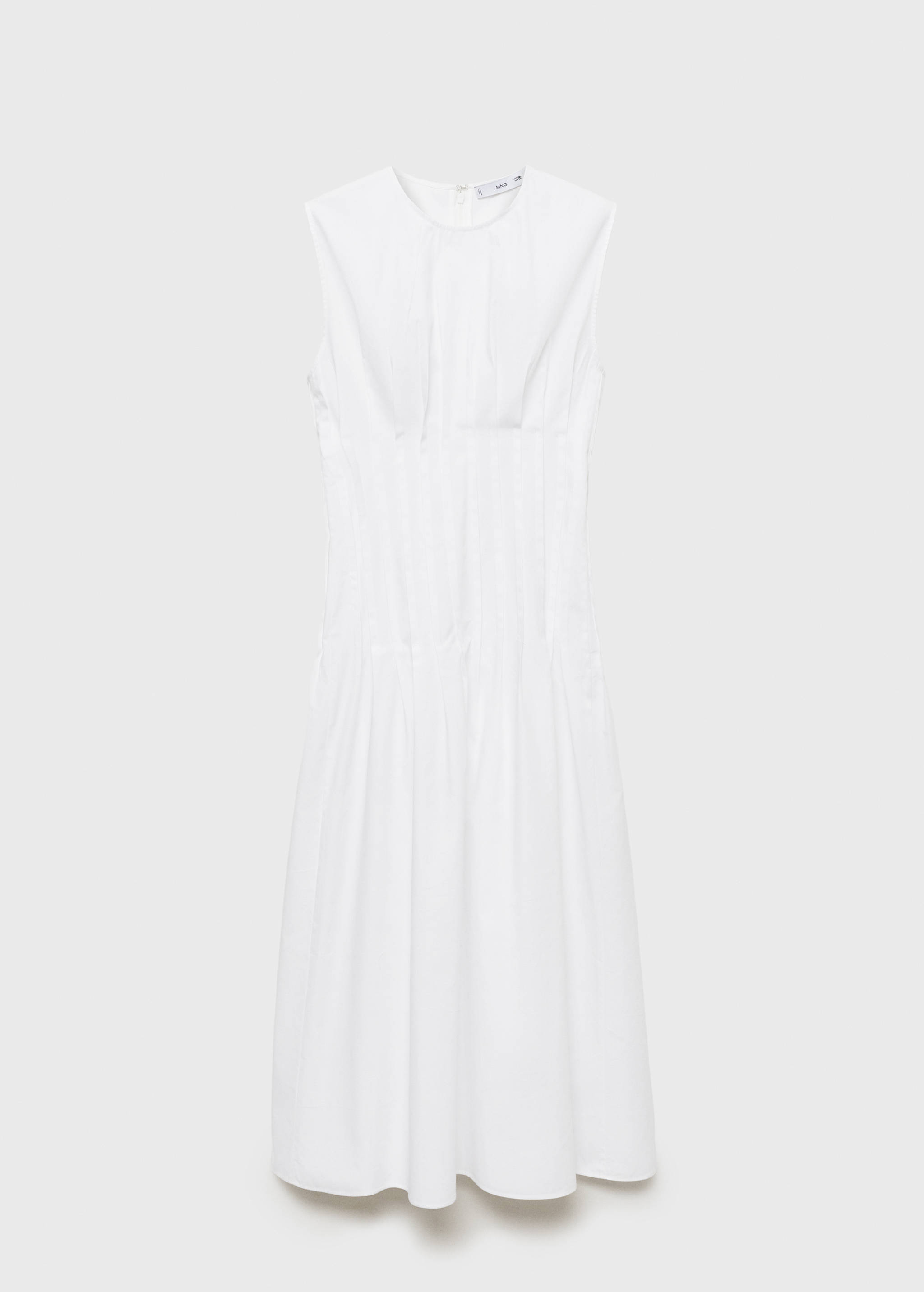 Cotton pleated midi-dress - Article without model