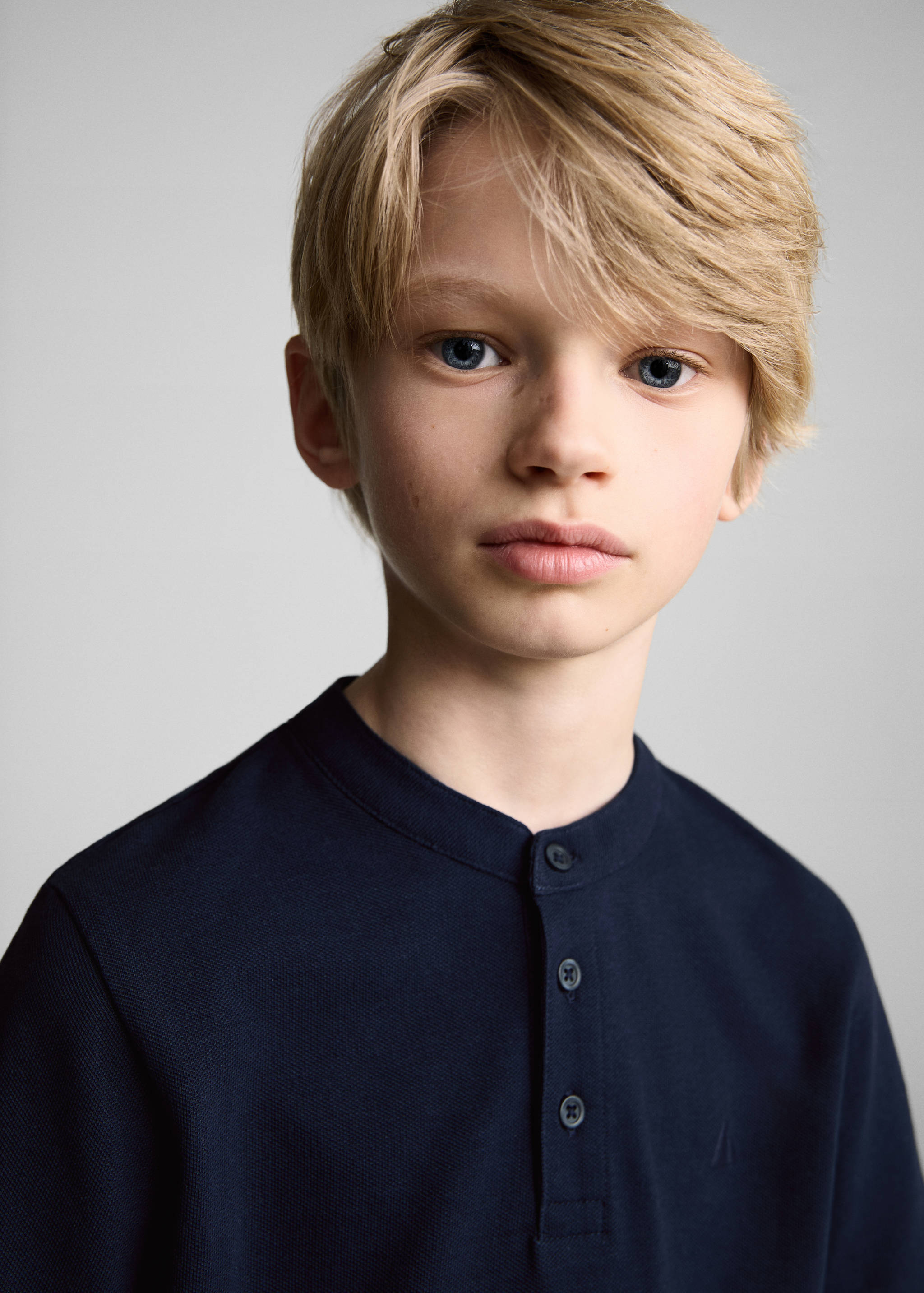 Mao collar polo shirt - Details of the article 1