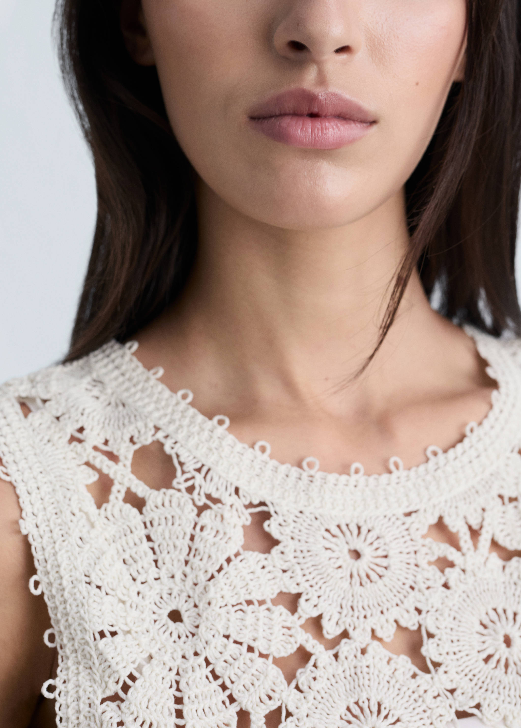 Crochet top midi-dress - Details of the article 1