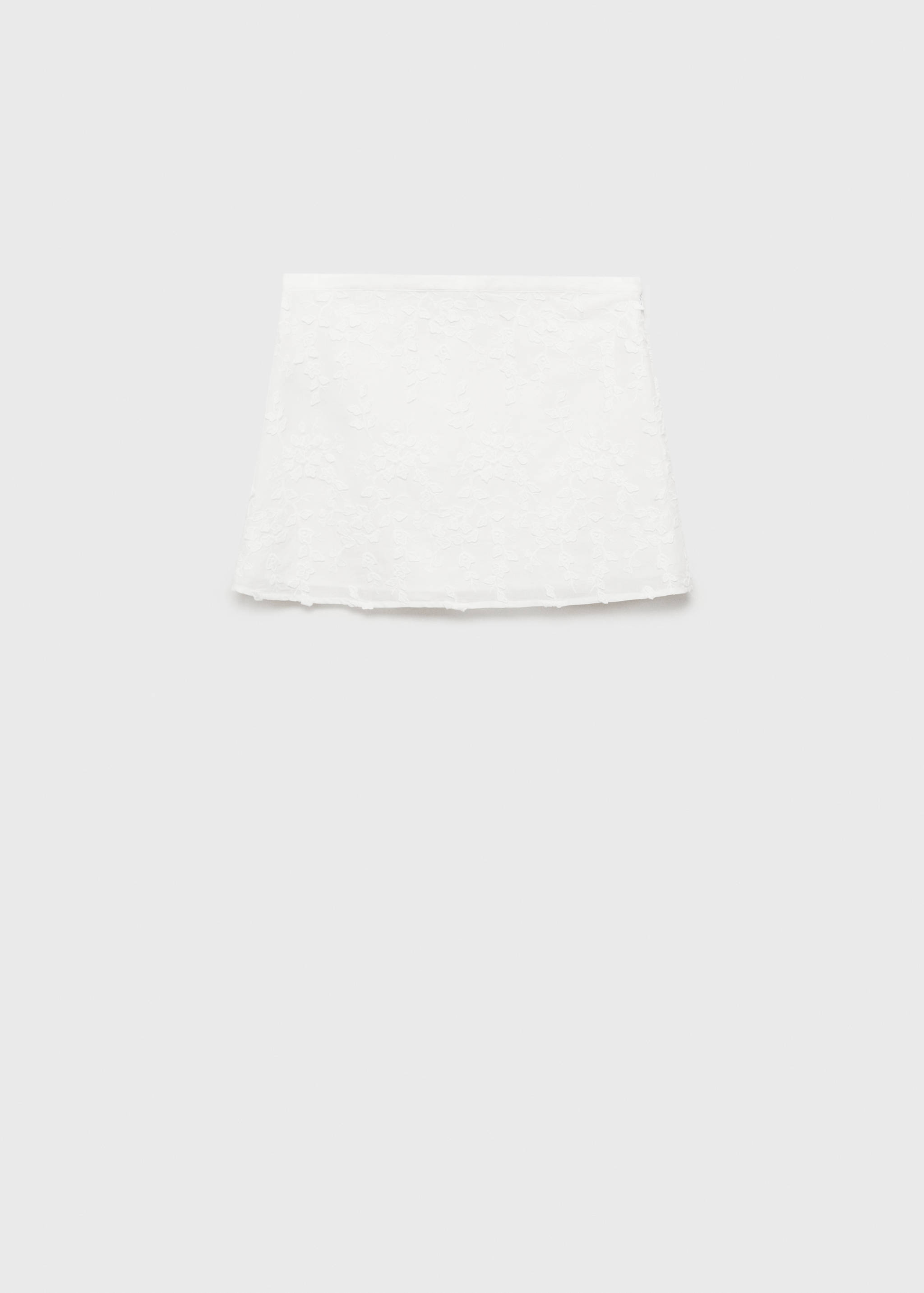 Floral-embroidered cotton skirt - Article without model