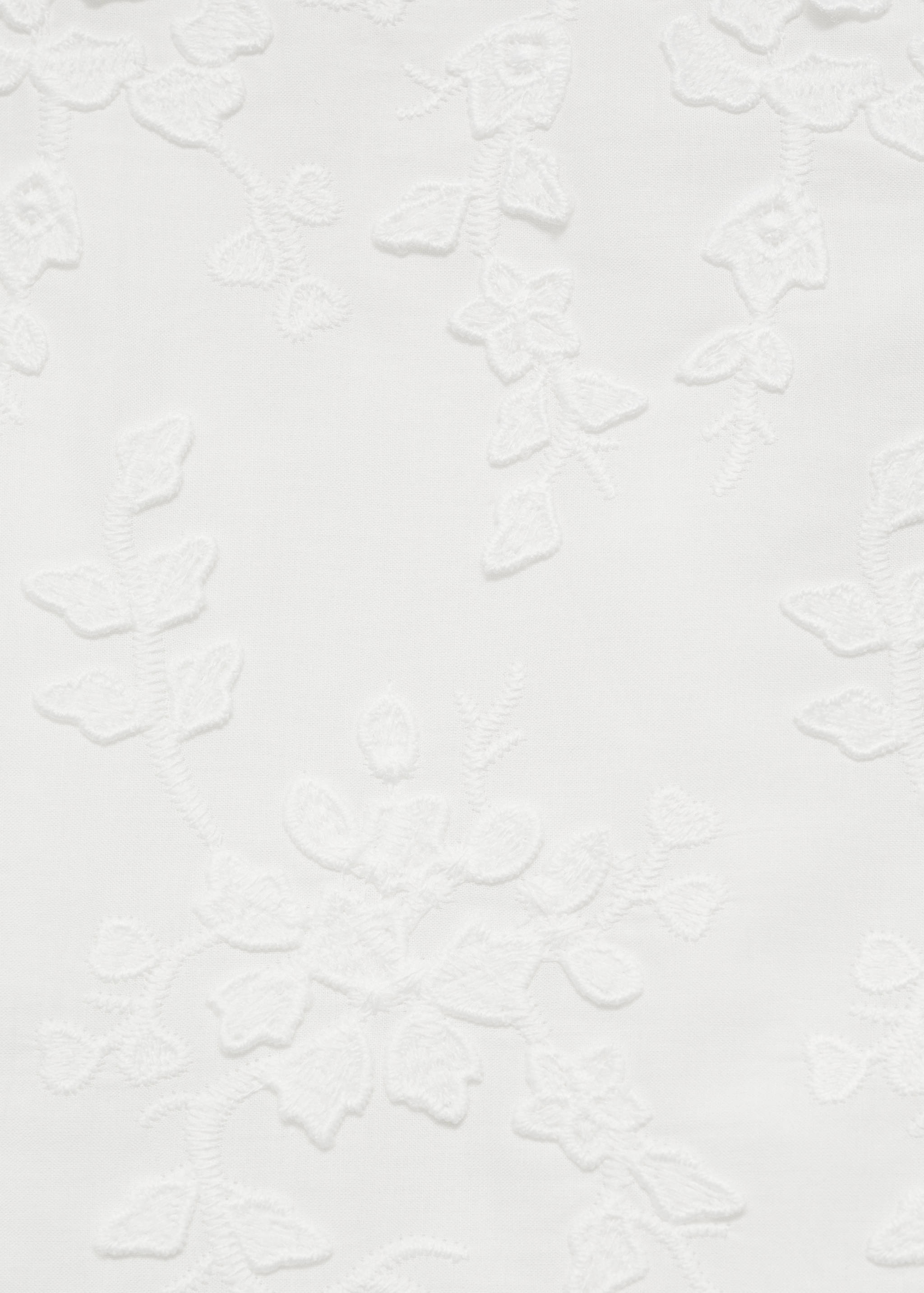 Floral-embroidered cotton skirt - Details of the article 8