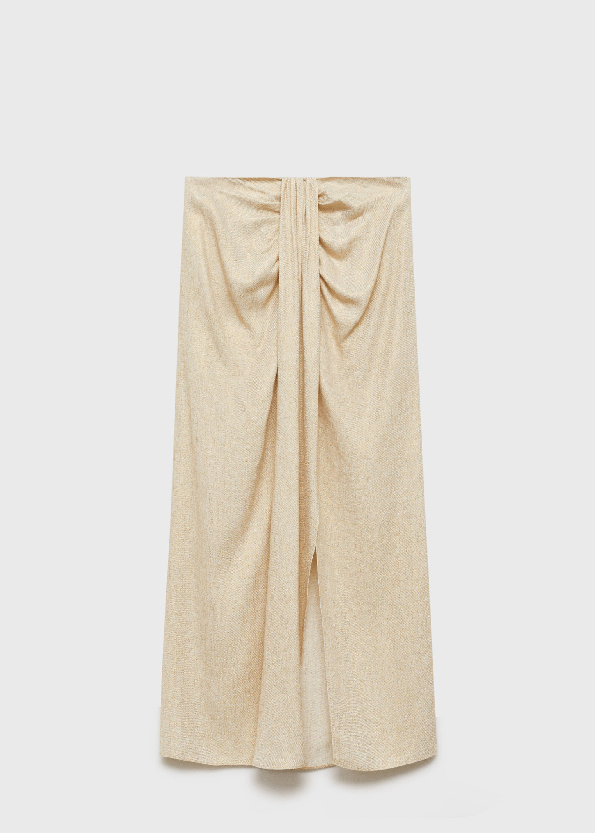 Linen-blend draped midi-skirt - Article without model