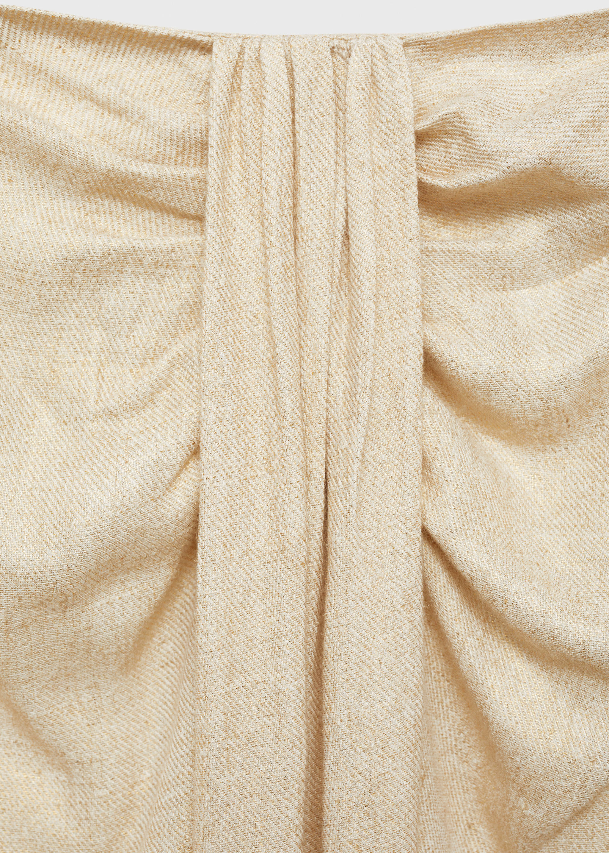 Linen-blend draped midi-skirt - Details of the article 8