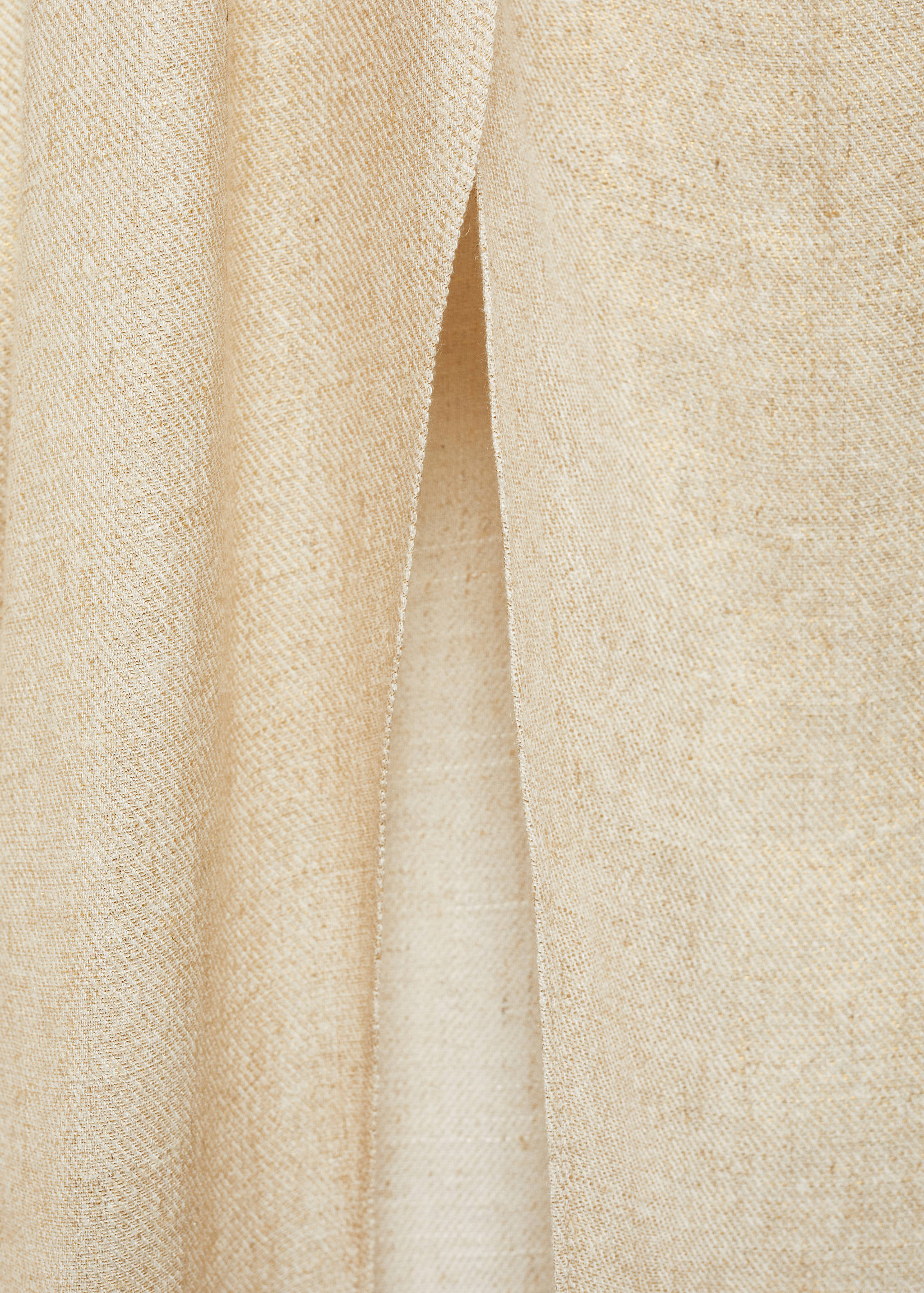 Linen-blend draped midi-skirt - Details of the article 0