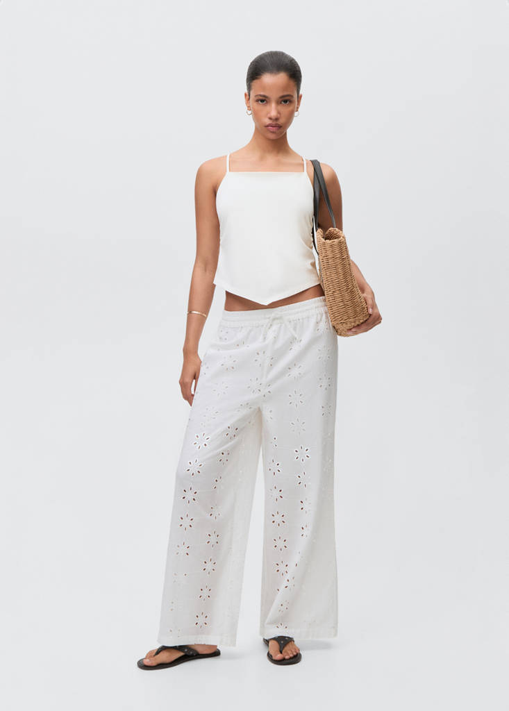 V-neck bandana top — Off White