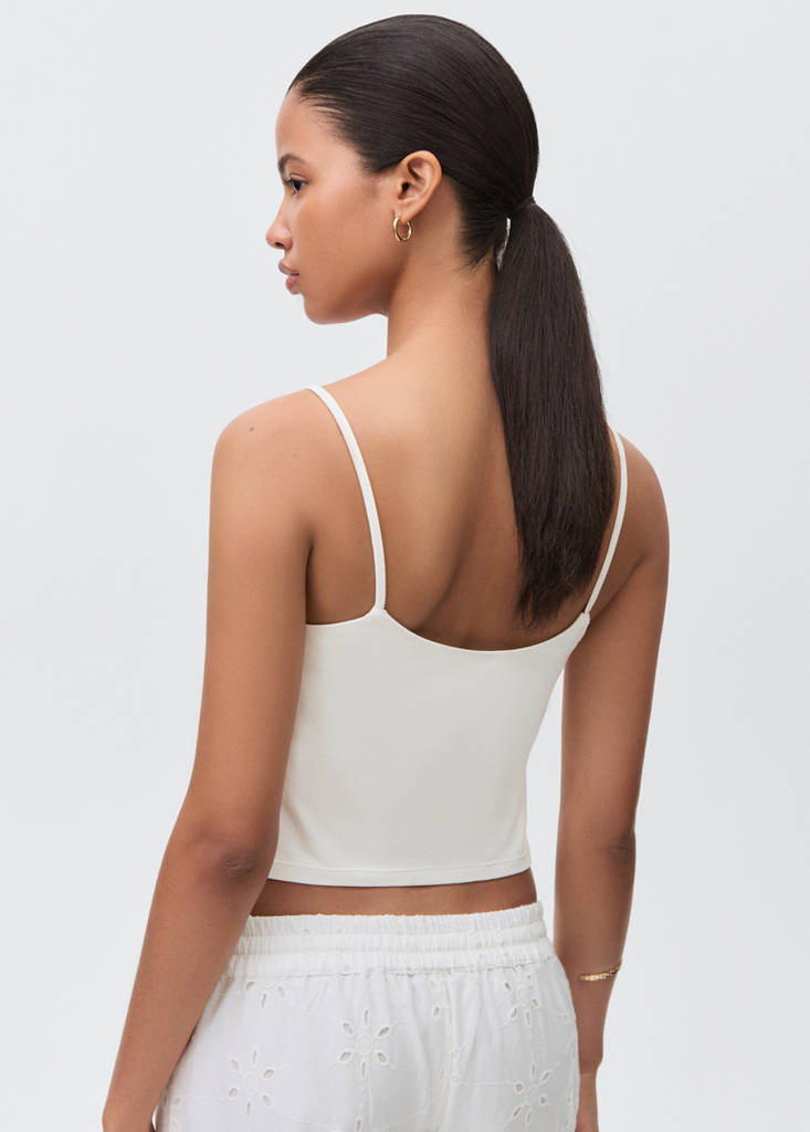 V-neck bandana top — Off White