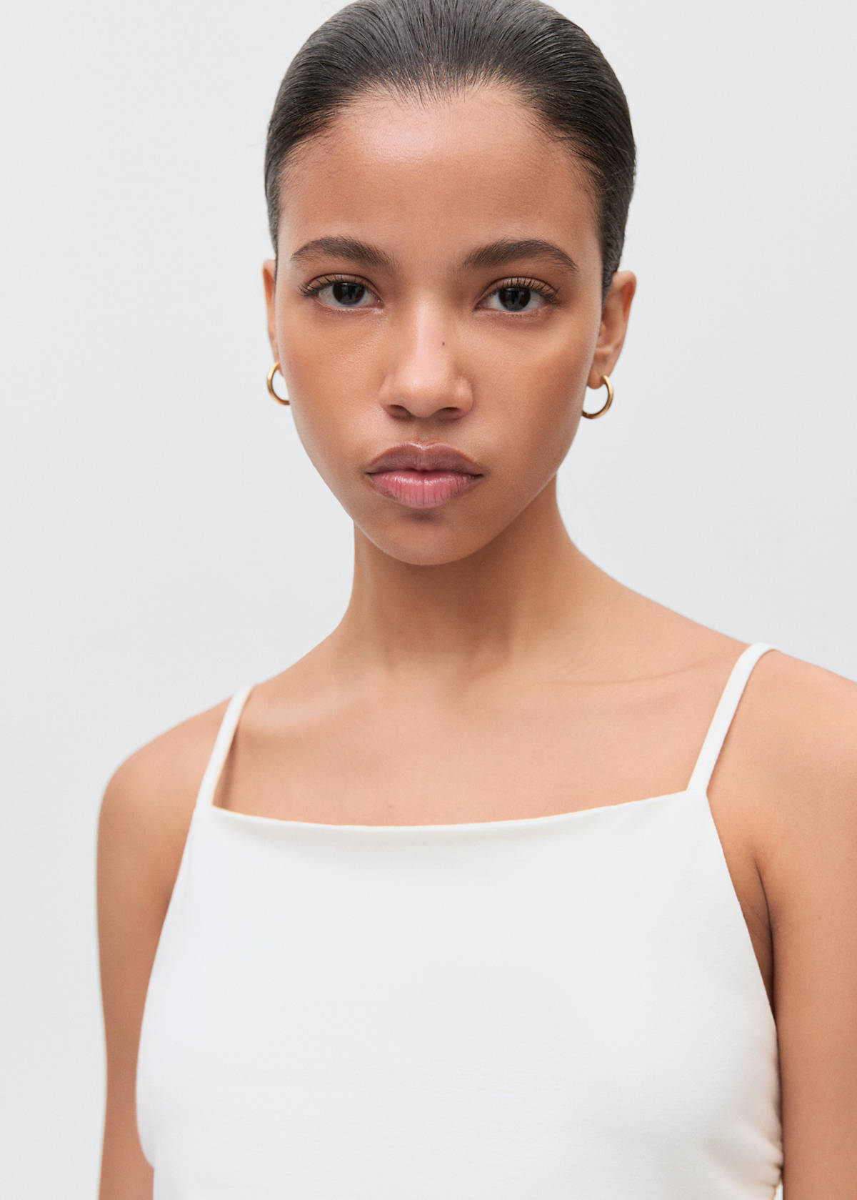 V-neck bandana top — Off White