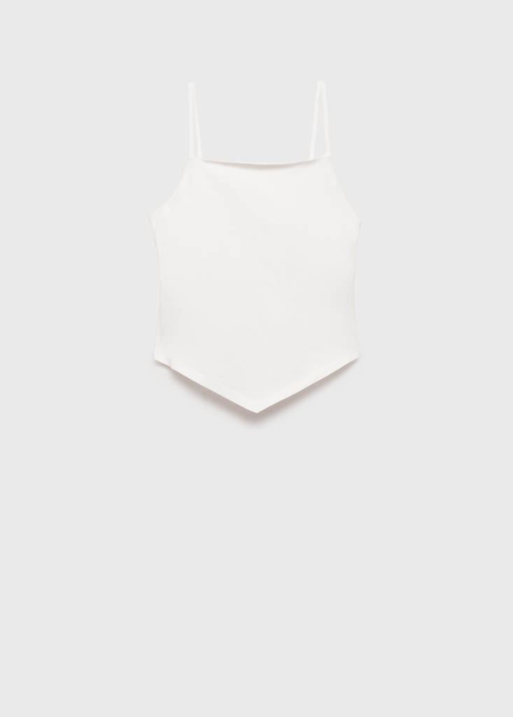 V-neck bandana top — Off White
