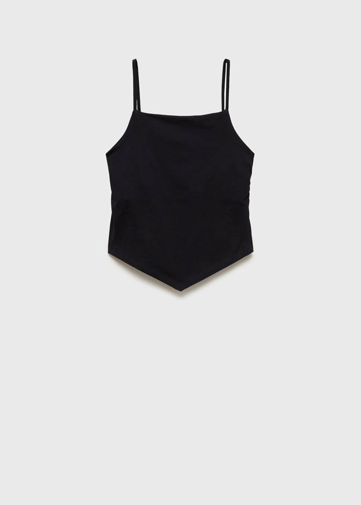 V-neck bandana top — Black