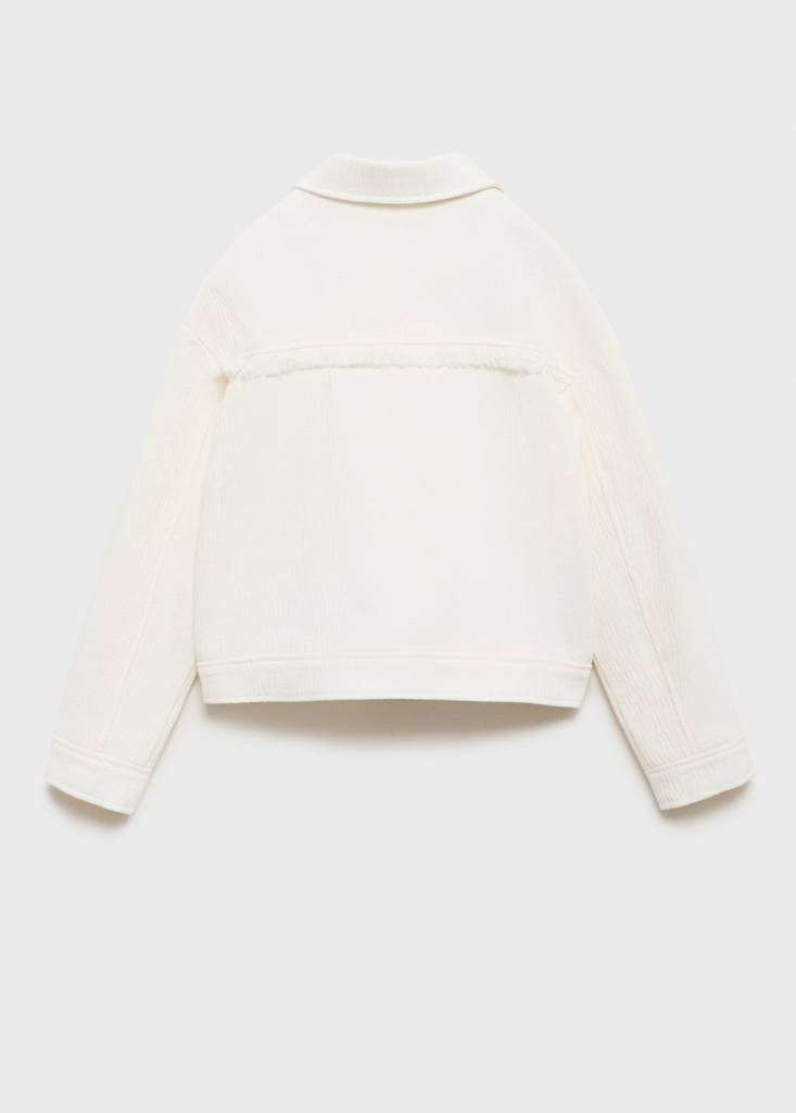 Pocket textured jacket — Ecru
