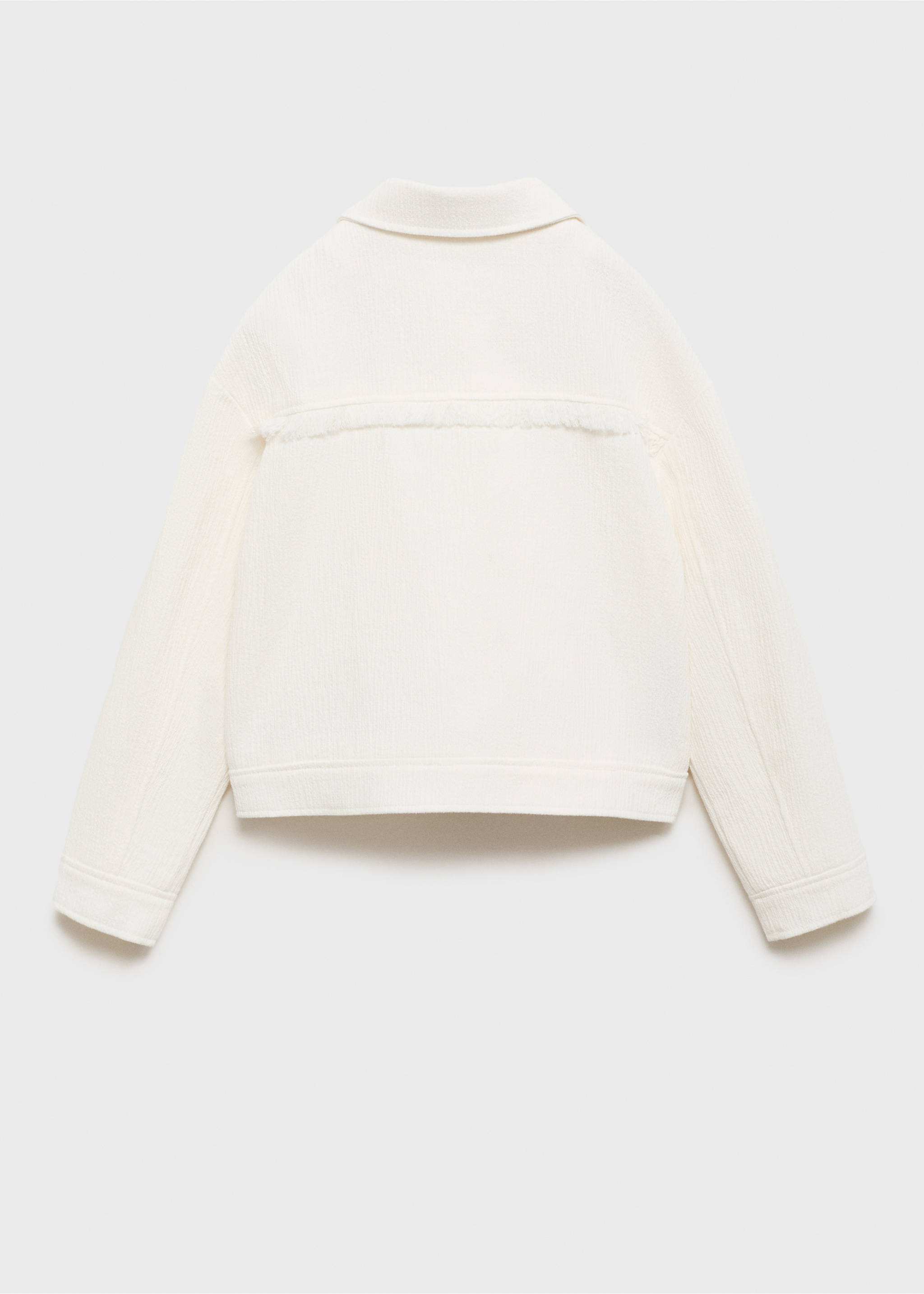 Pocket textured jacket - Reverse of the article, Ecru. Ref: 87094789-00.